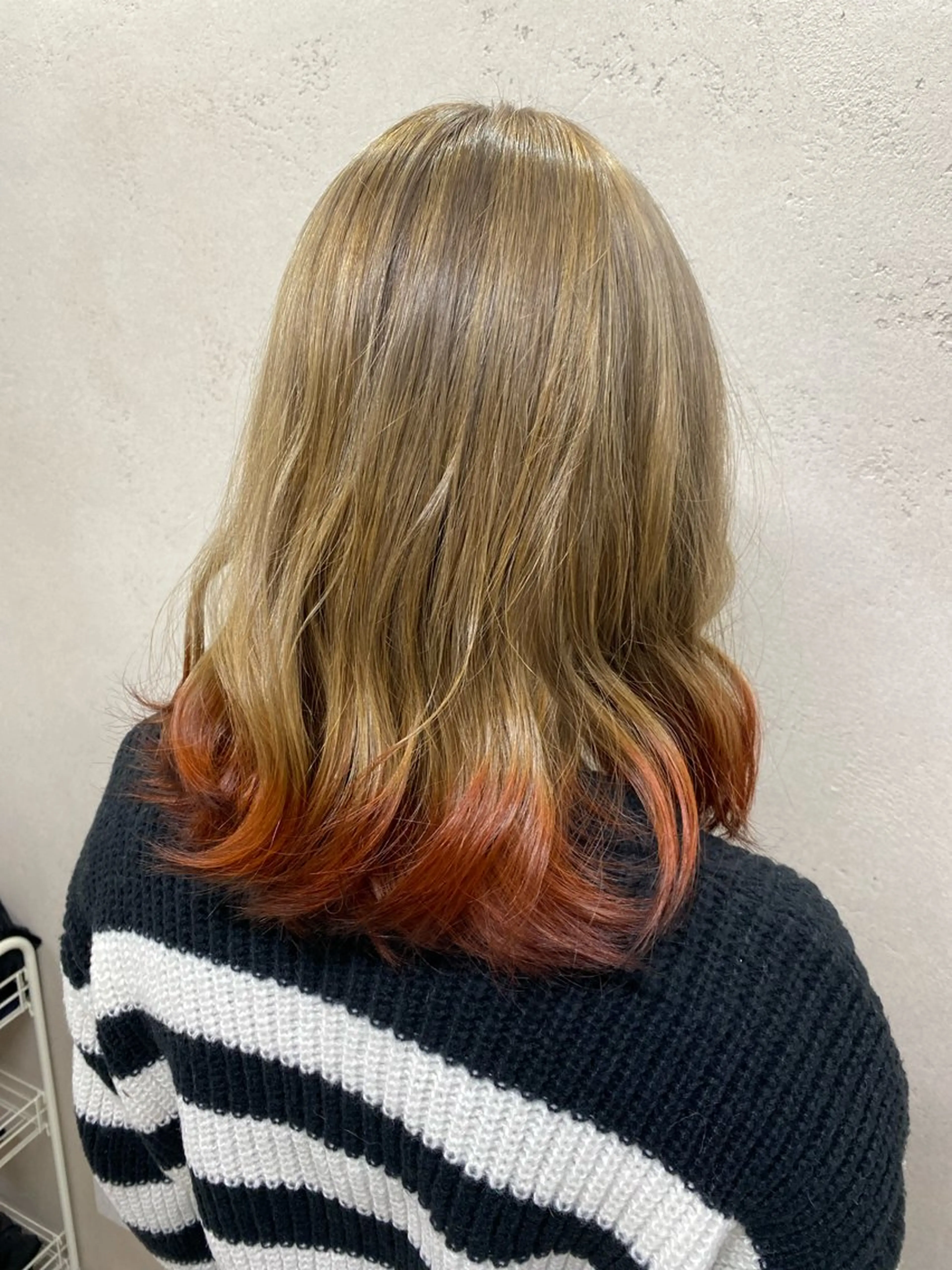 ロング カラー 中目黒ブリーチカラー ボブ橋本青輝のヘアスタイル