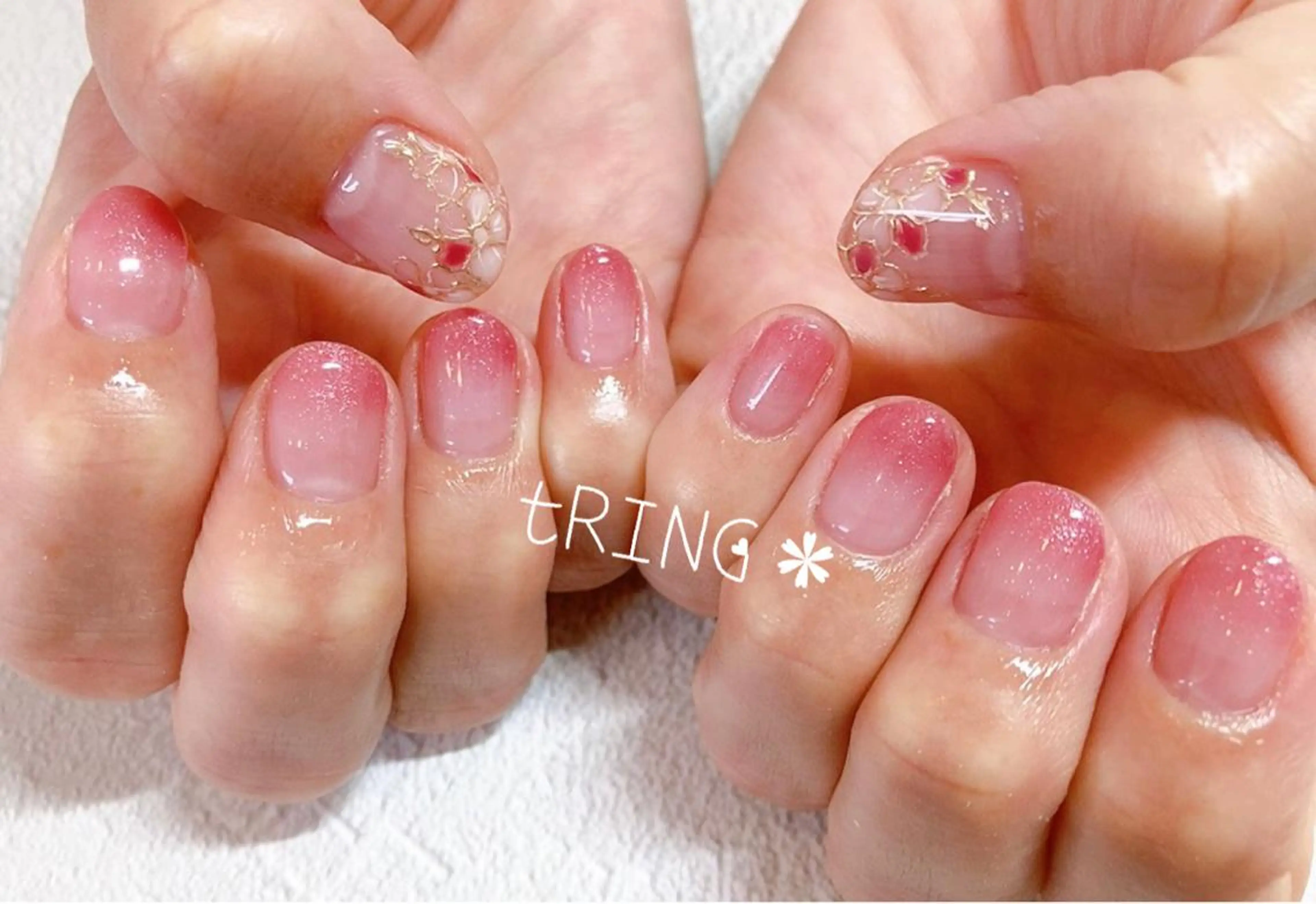 ネイル ハンドネイル tRING＊ しいの木台のネイルデザイン