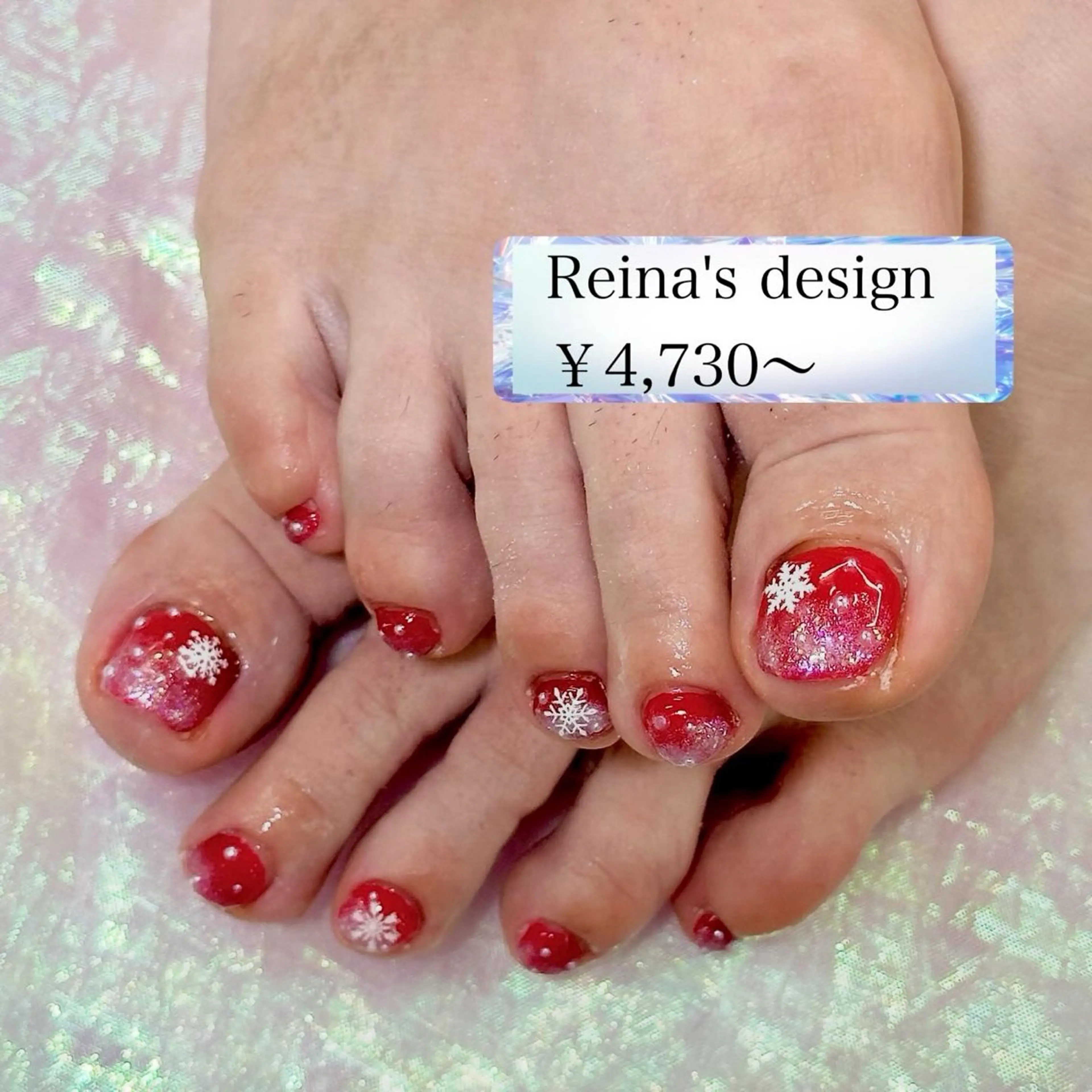 ネイル フットネイル フットネイル Heartnail Hino Reinaのネイルデザイン
