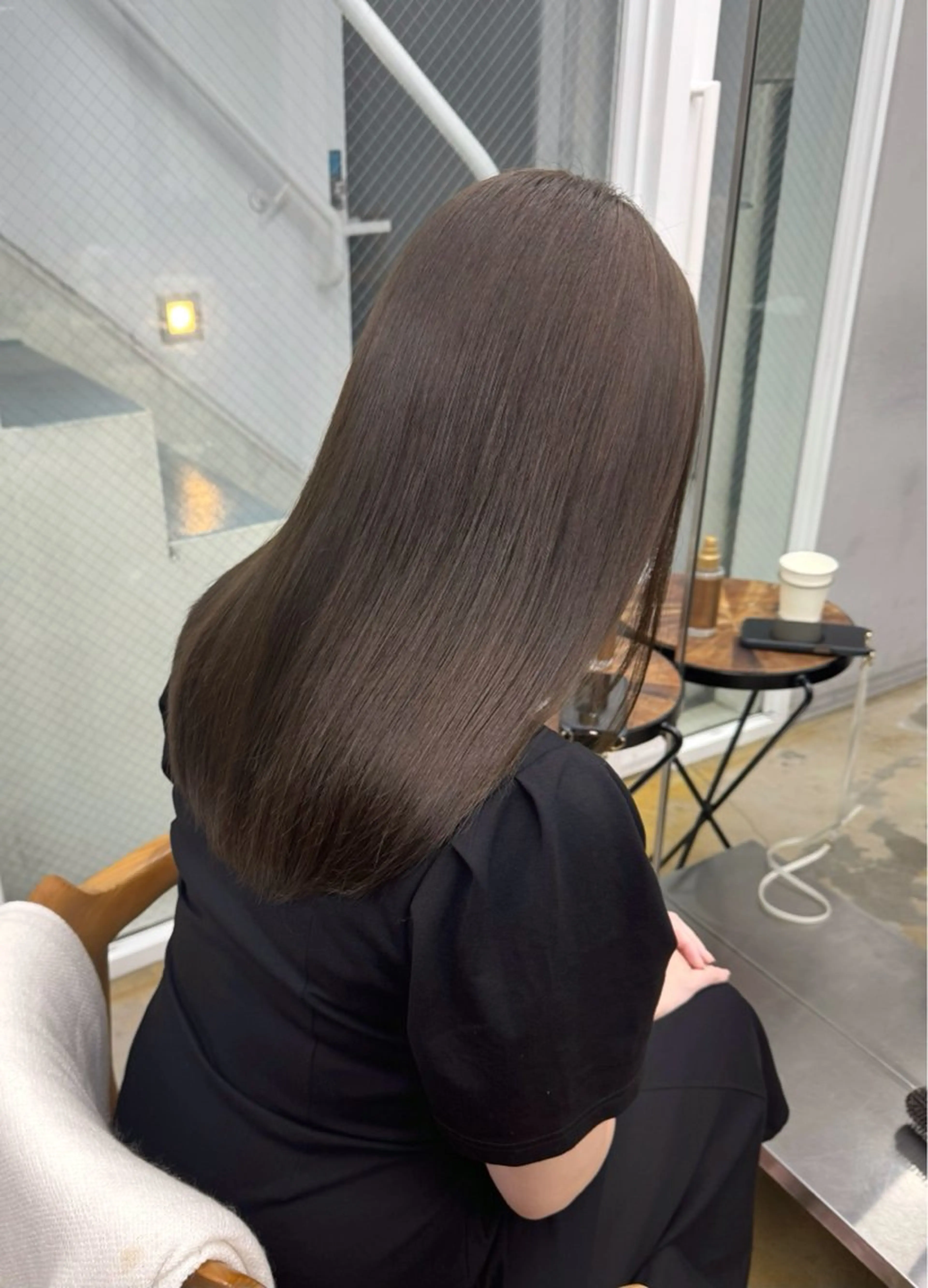 カラー ヘアカラー トリートメント maina/透明感 ベージュ/ブラウンのヘアスタイル