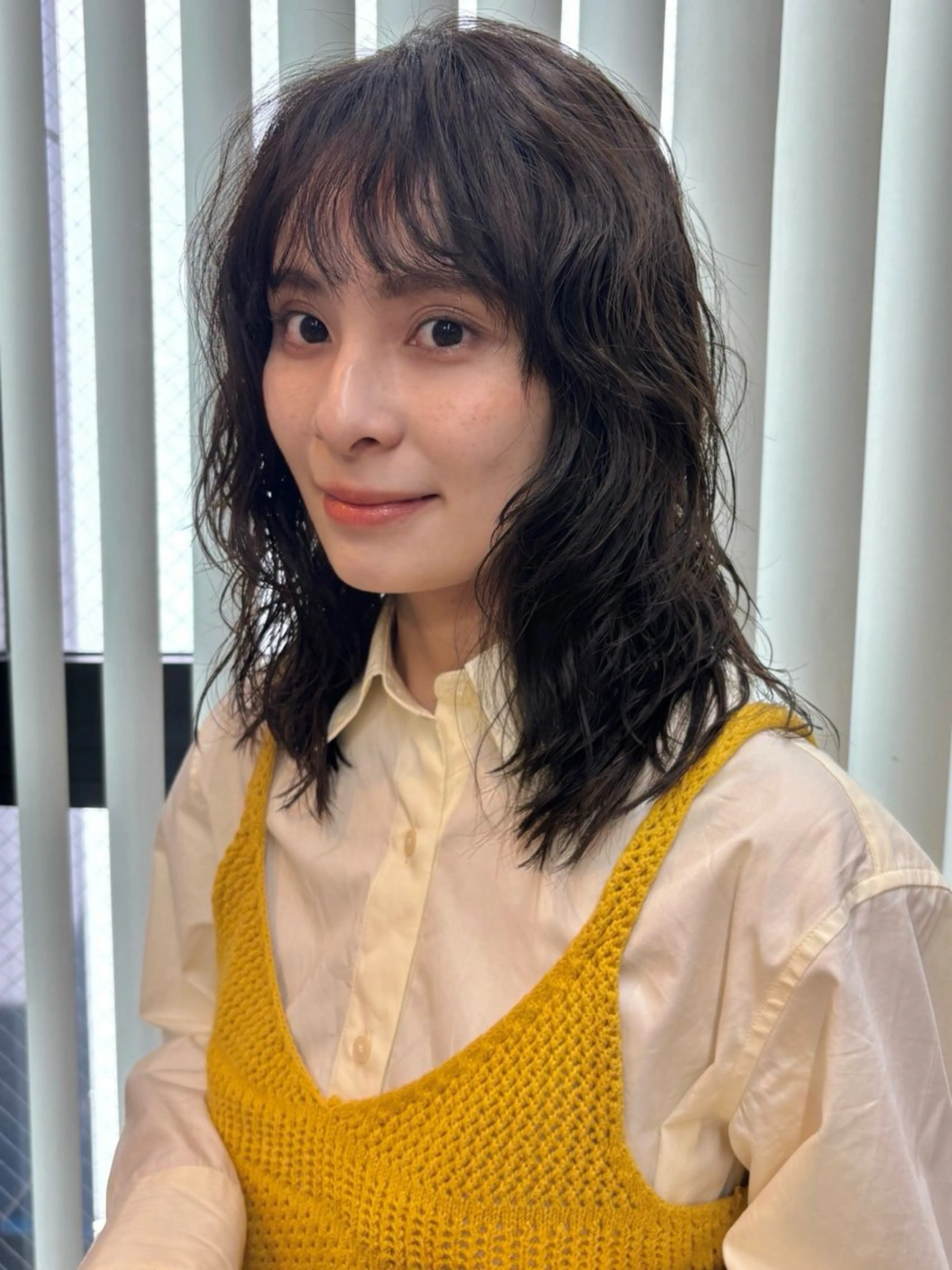 パーマ ニュアンスパーマ カット パーマ トリートメント ボブ/ミディアム 親しみやすさ/さくらのヘアスタイル