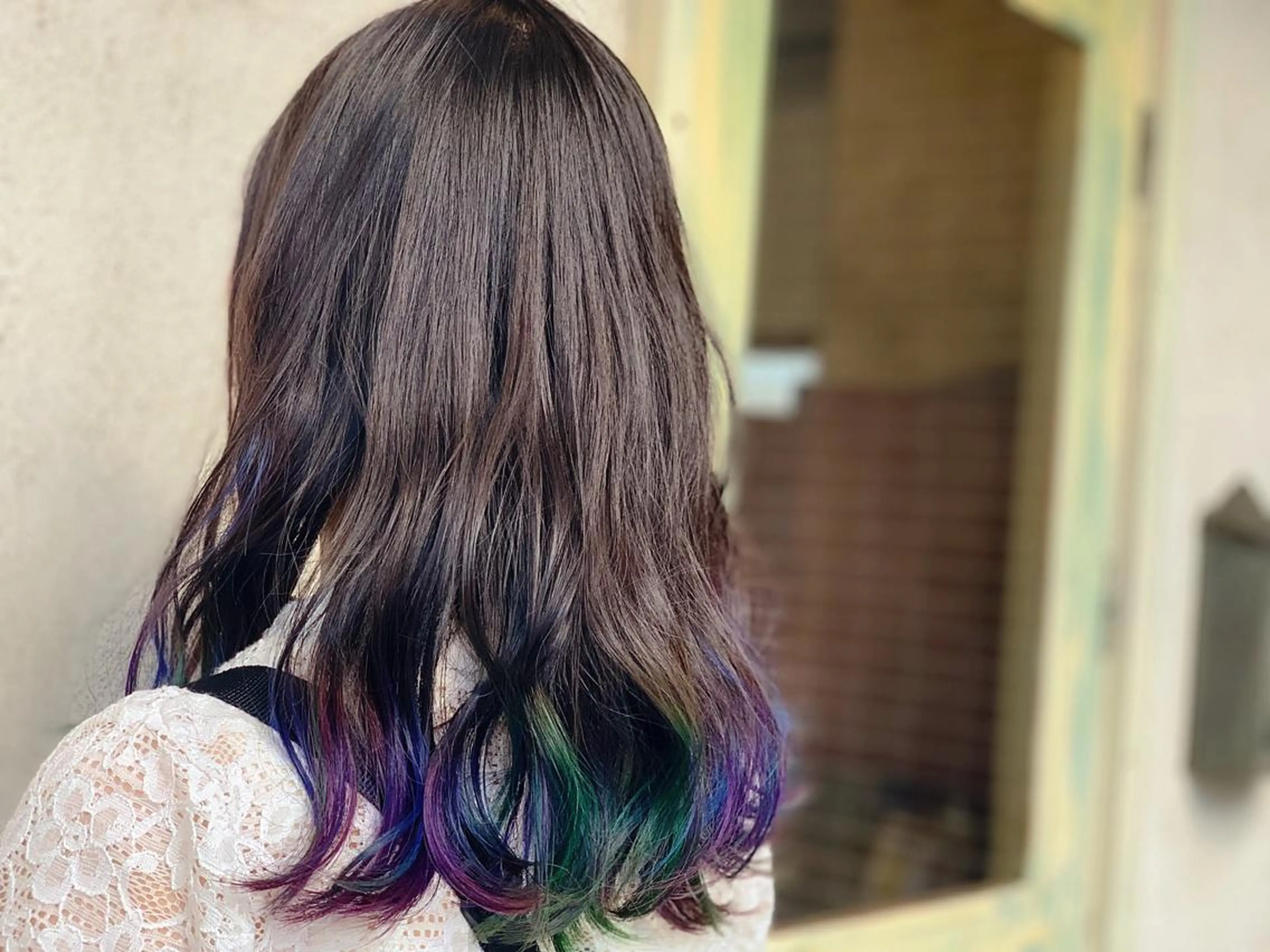 ミディアム カラー イケダ ハルカのヘアスタイル