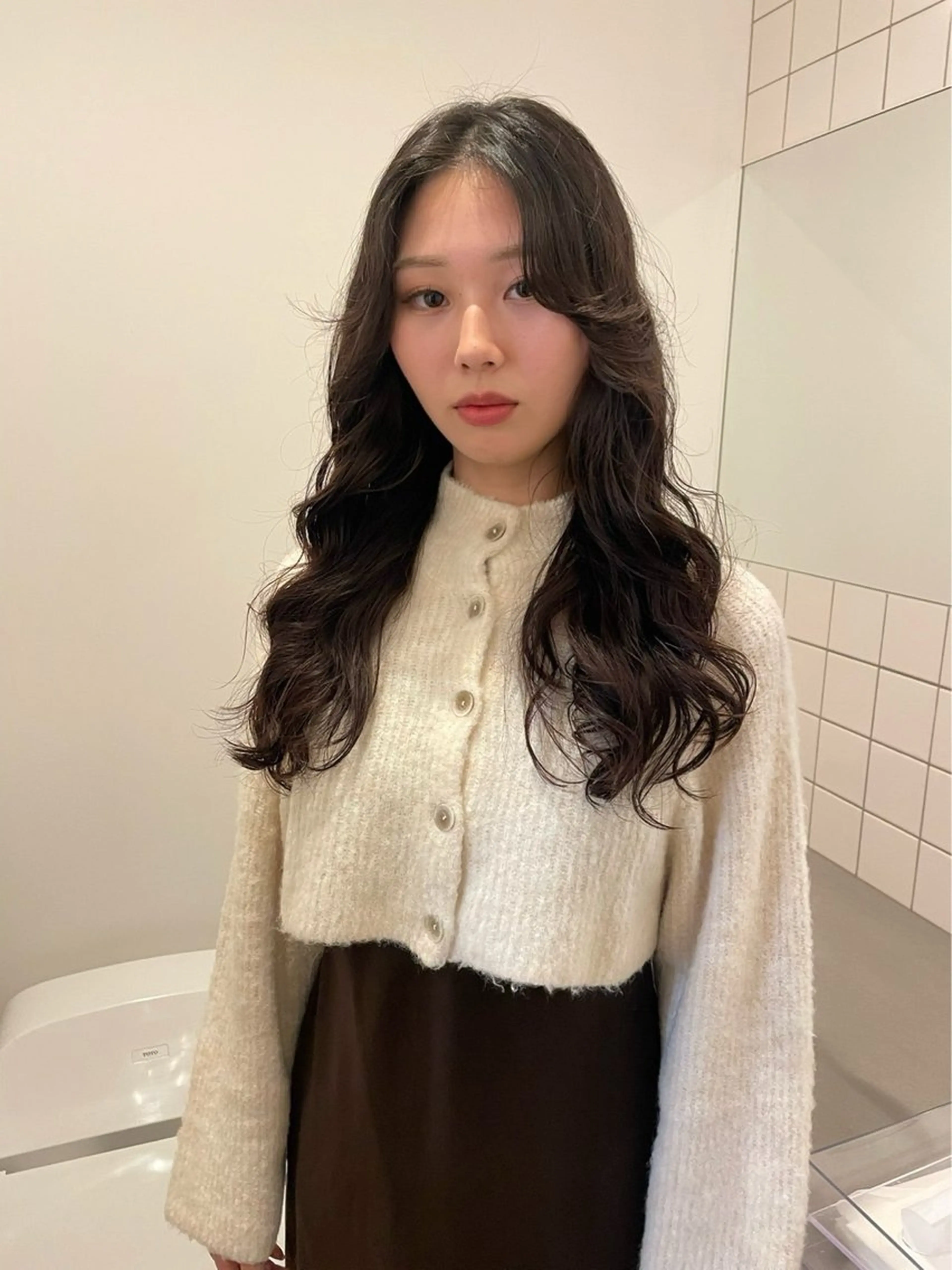 ロング ロング カット パーマ ボブカットモデル/パ ーマ/harunaのヘアスタイル