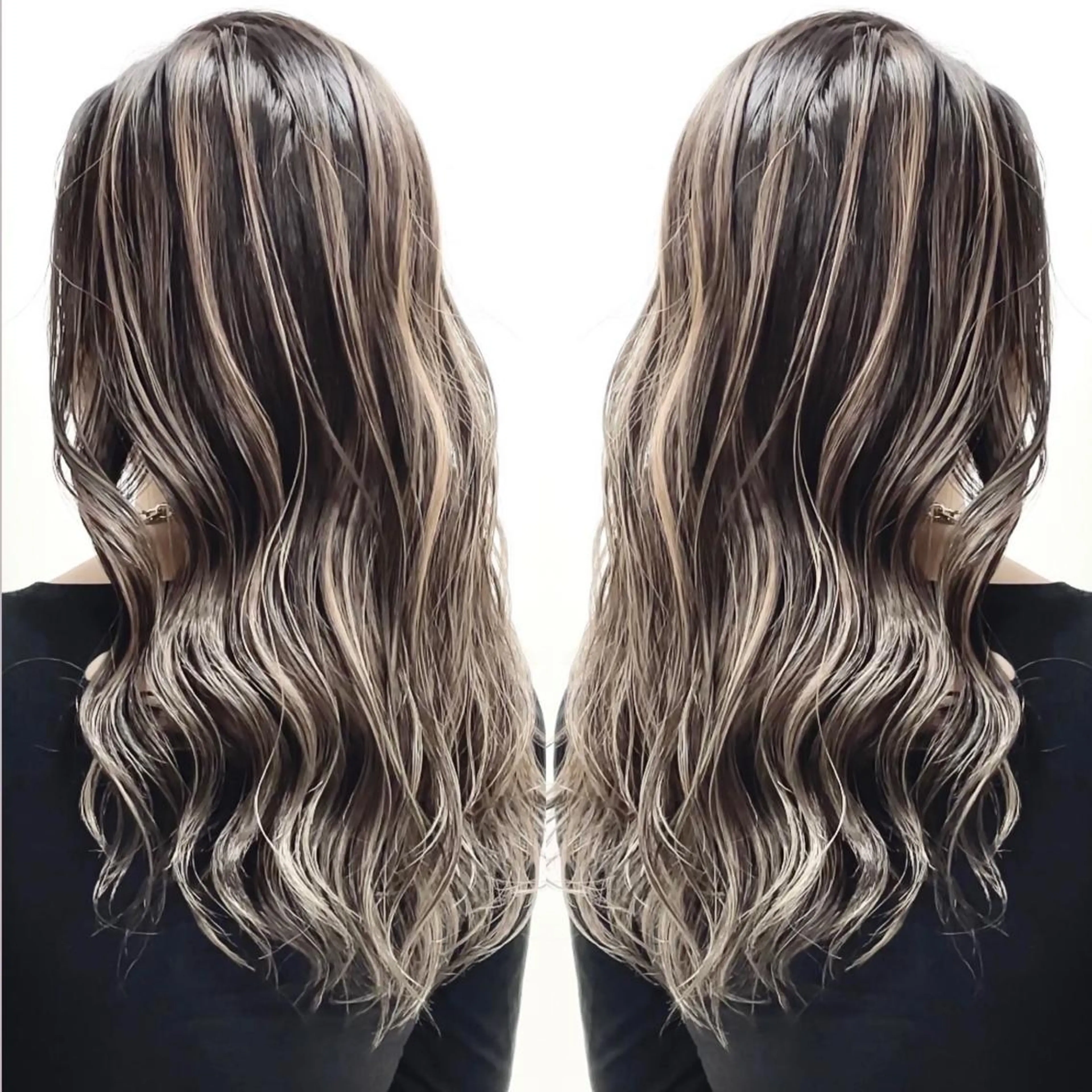 セミロング カラー 縮毛/レイヤー 韓国/橋口のヘアスタイル