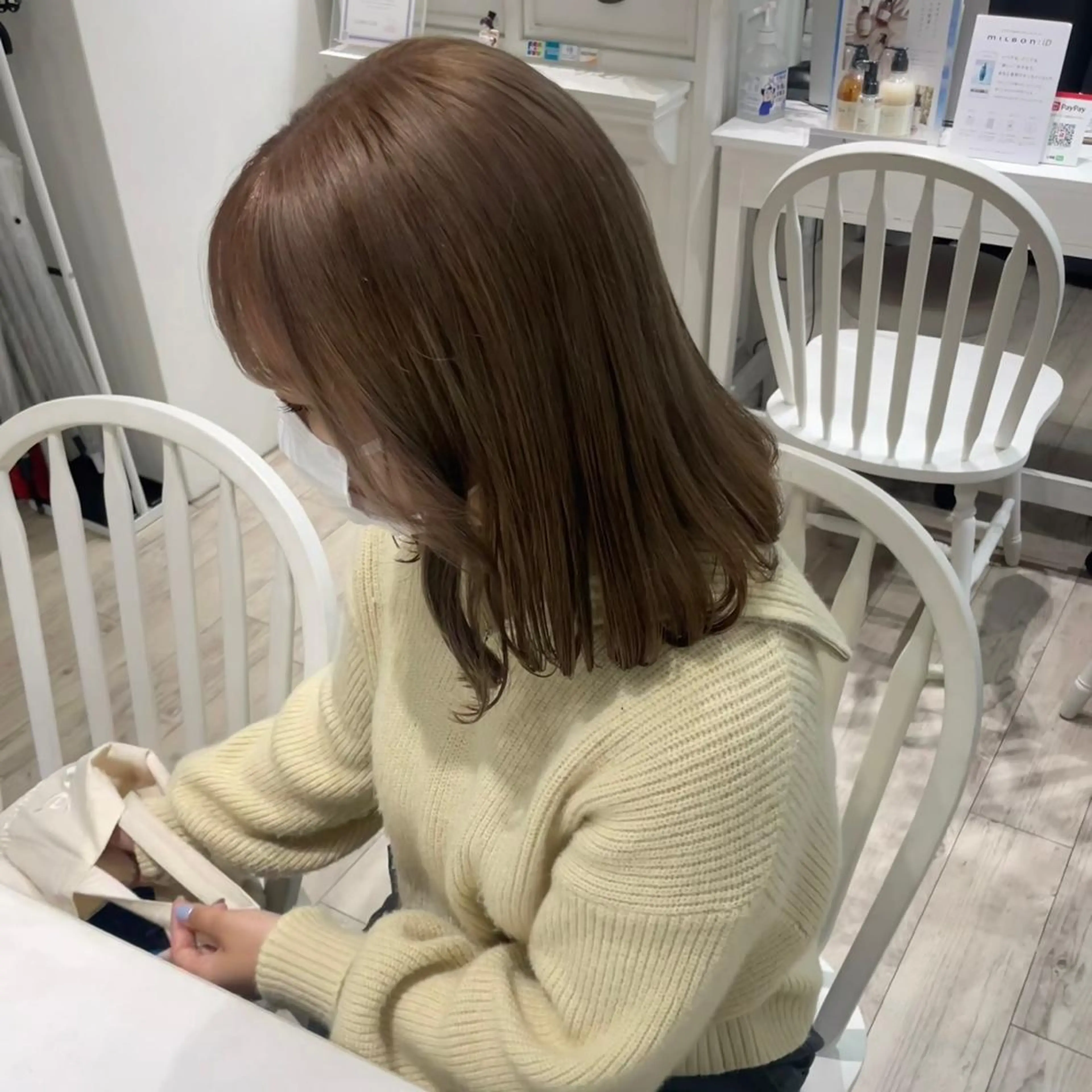 ショート カラー ベージュカラー ラベンダーカラー ヘアアレンジ/ 暖色🩵hazukiのヘアスタイル