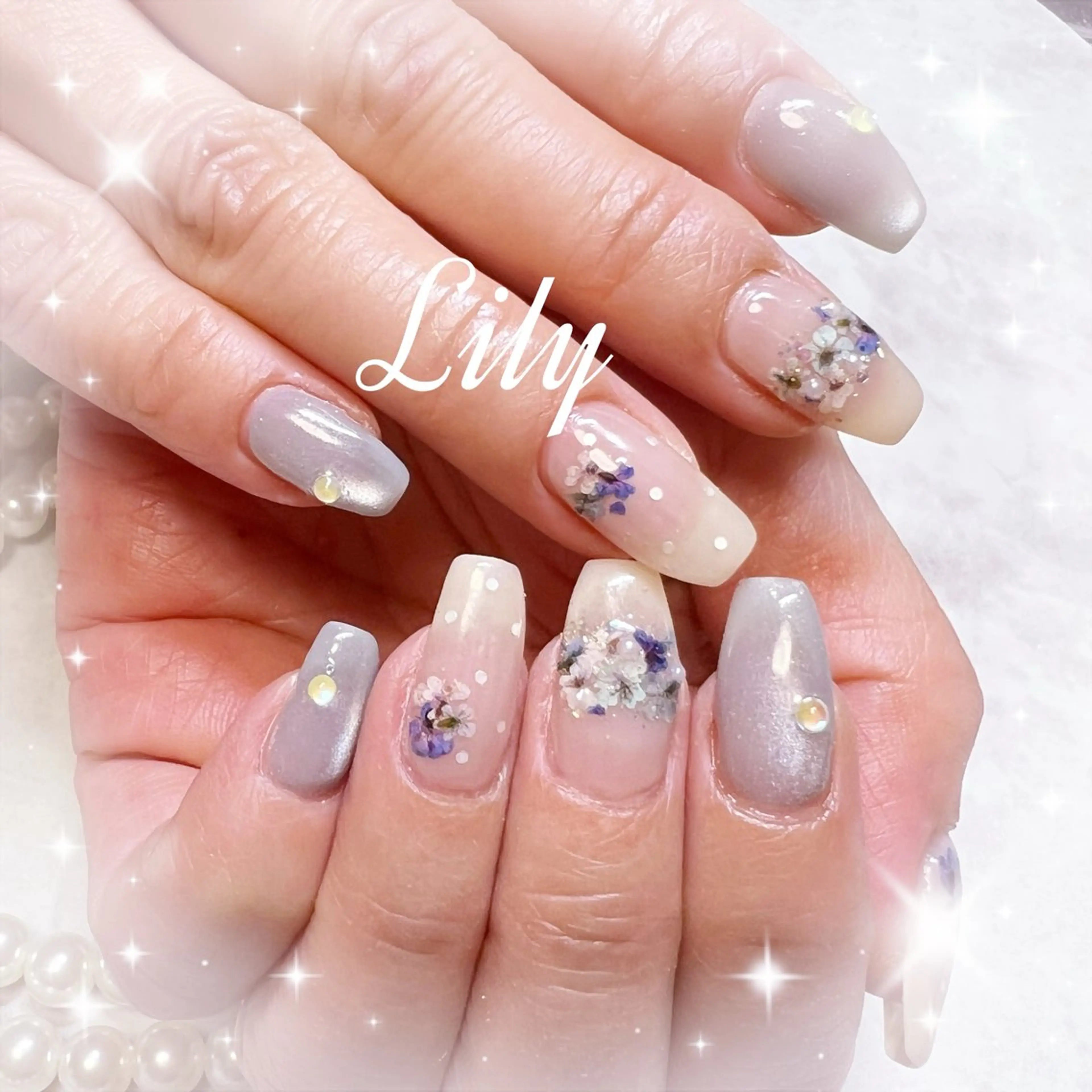 ネイル ハンドネイル Lily*nail 🌻Mii🌻のネイルデザイン