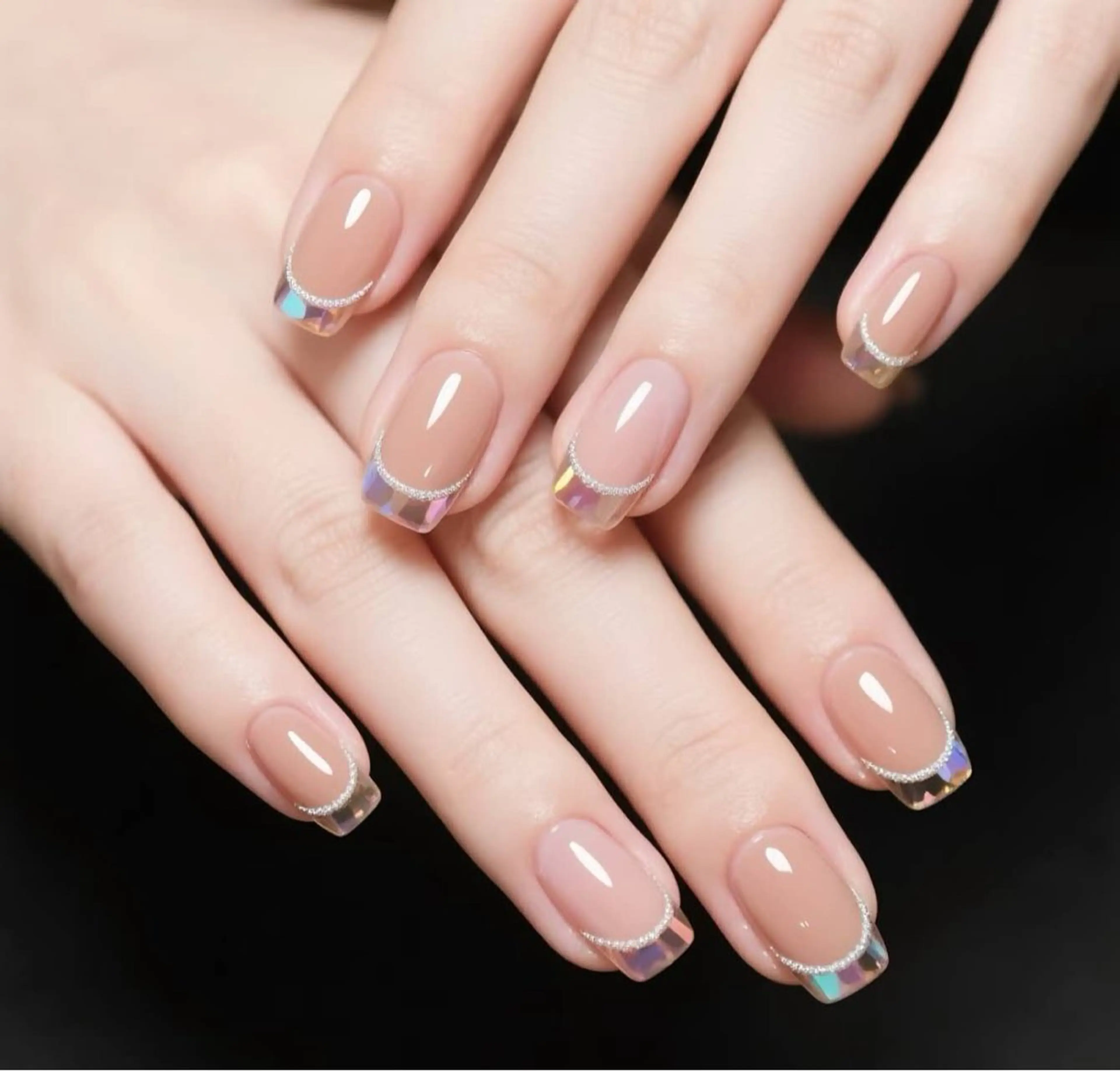 🎀 大人綺麗 ★ ガラスフレンチミラーフレンチの写真