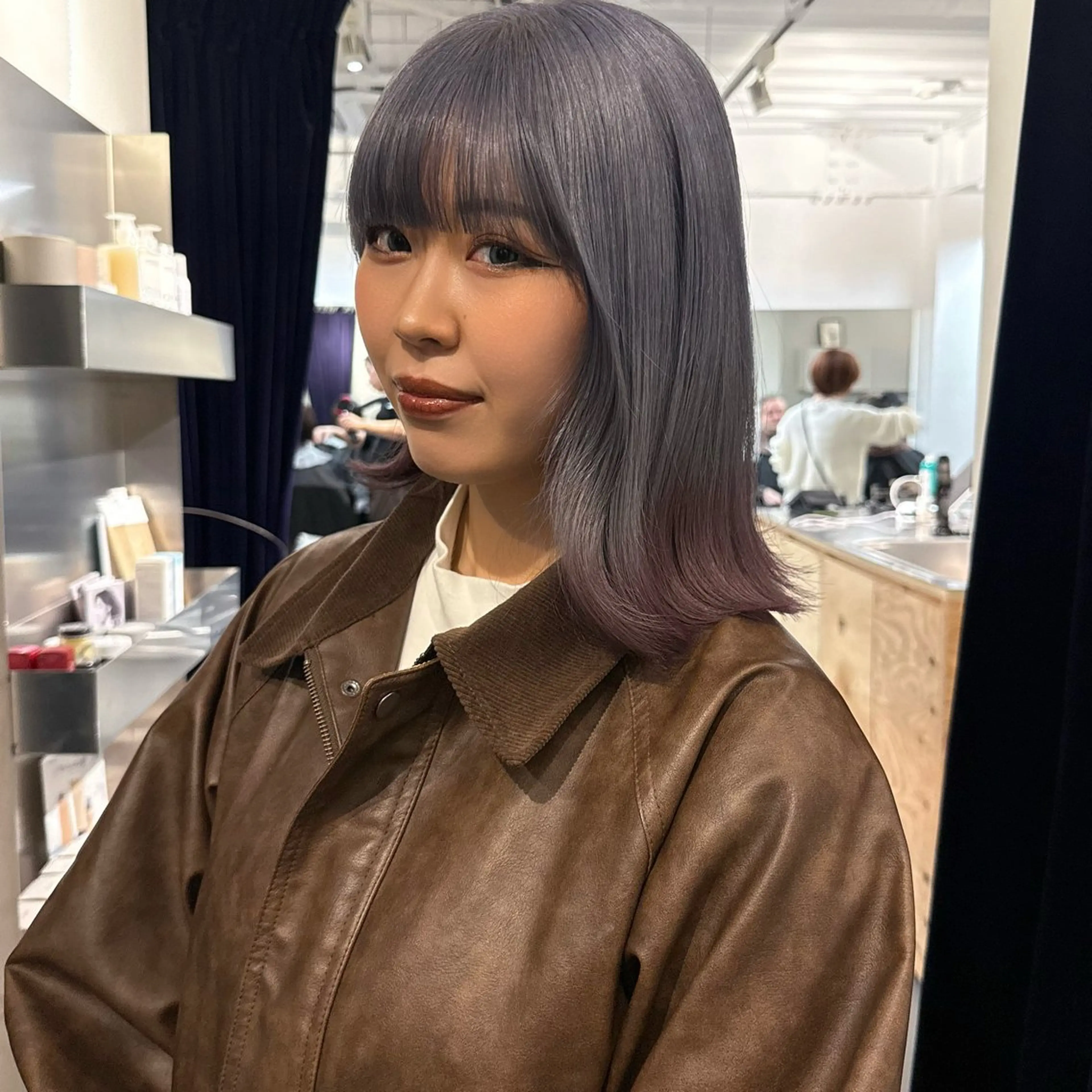 ミディアム カラー カット ヘアカラー トリートメント Mizobe misakiのヘアスタイル