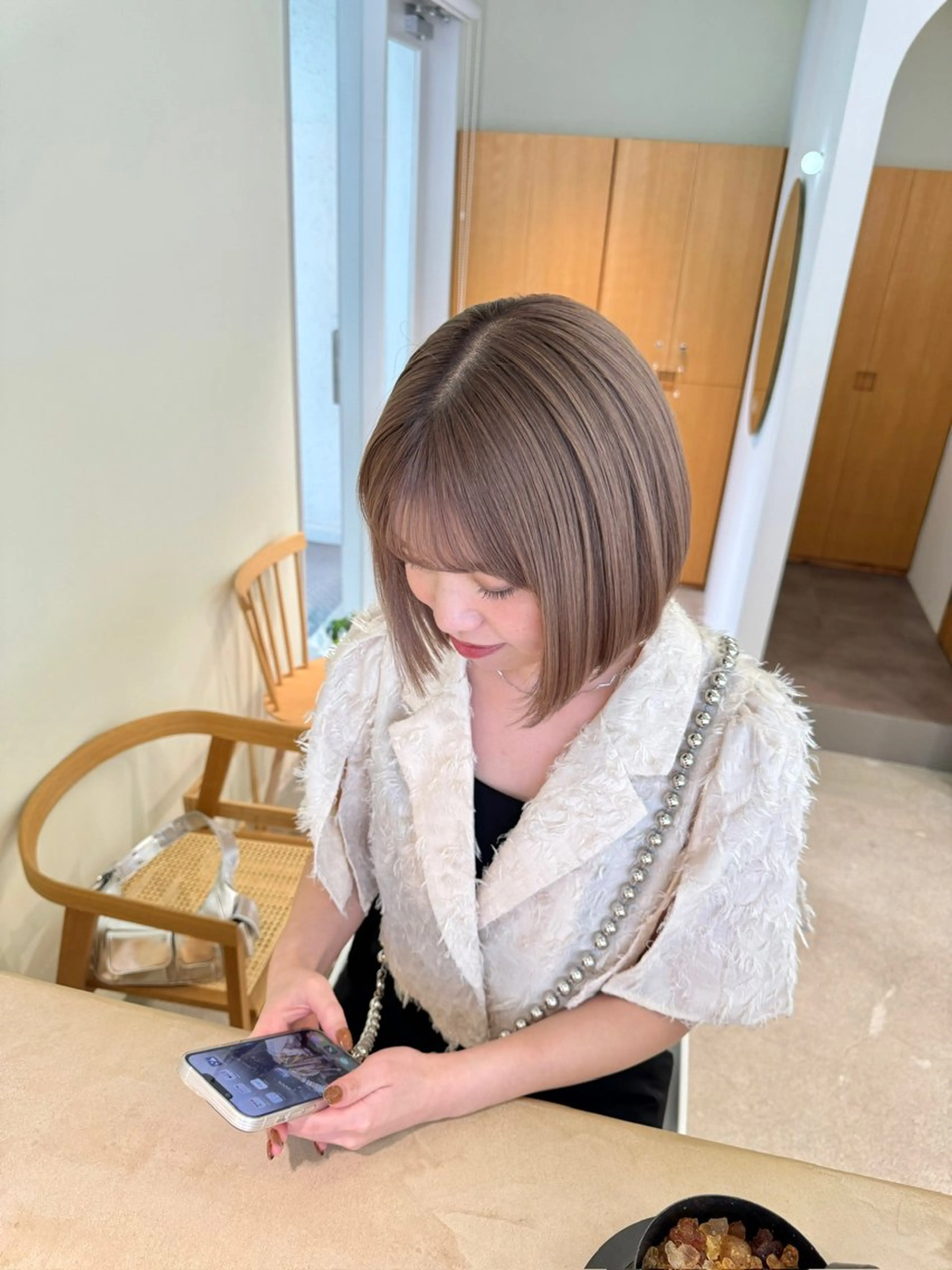 カラー 落合しほ/韓国ヘア/ 髪質改善/縮毛矯正のヘアスタイル