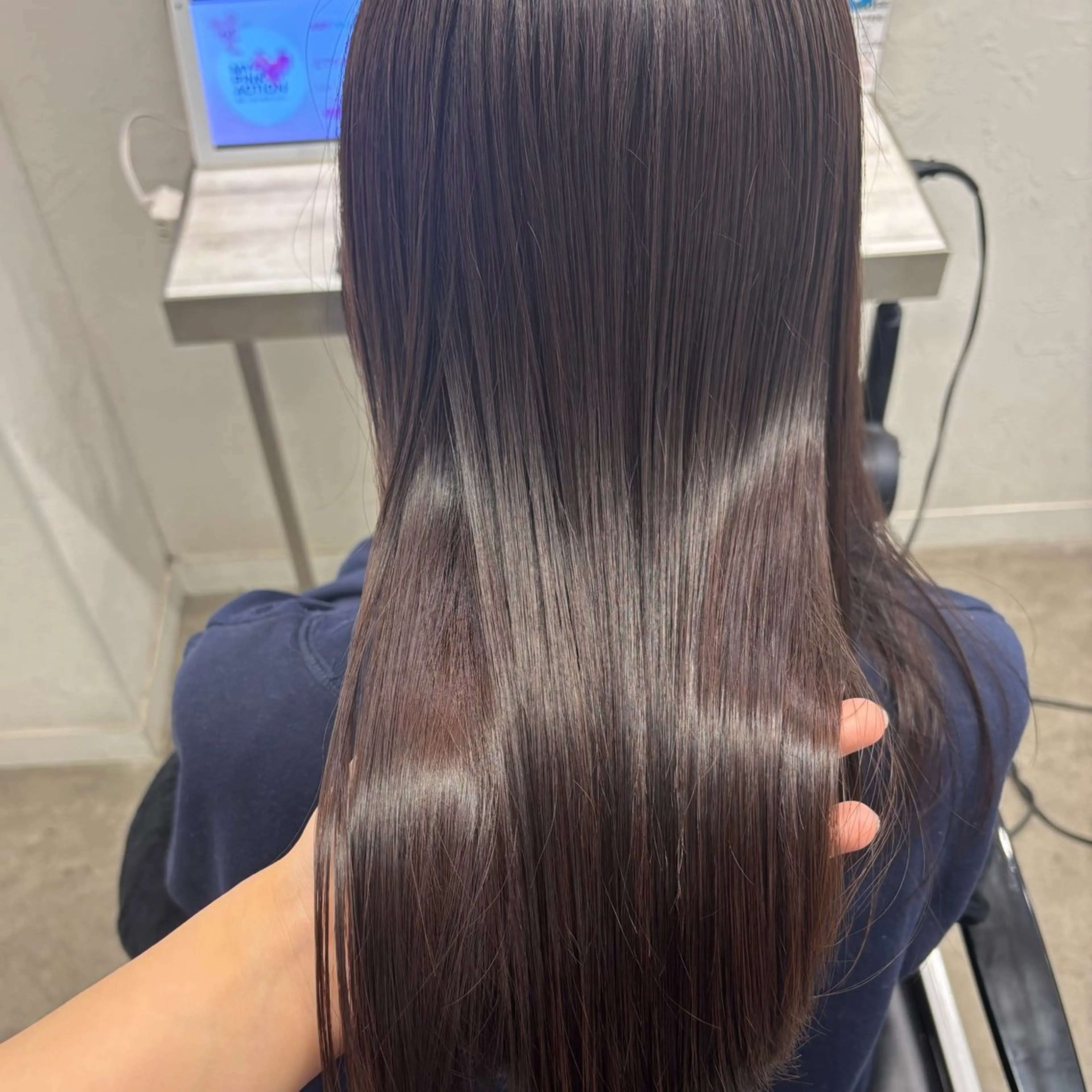 セミロング カラー 髪質改善ストレート /暖色カラー🎀🪞のヘアスタイル