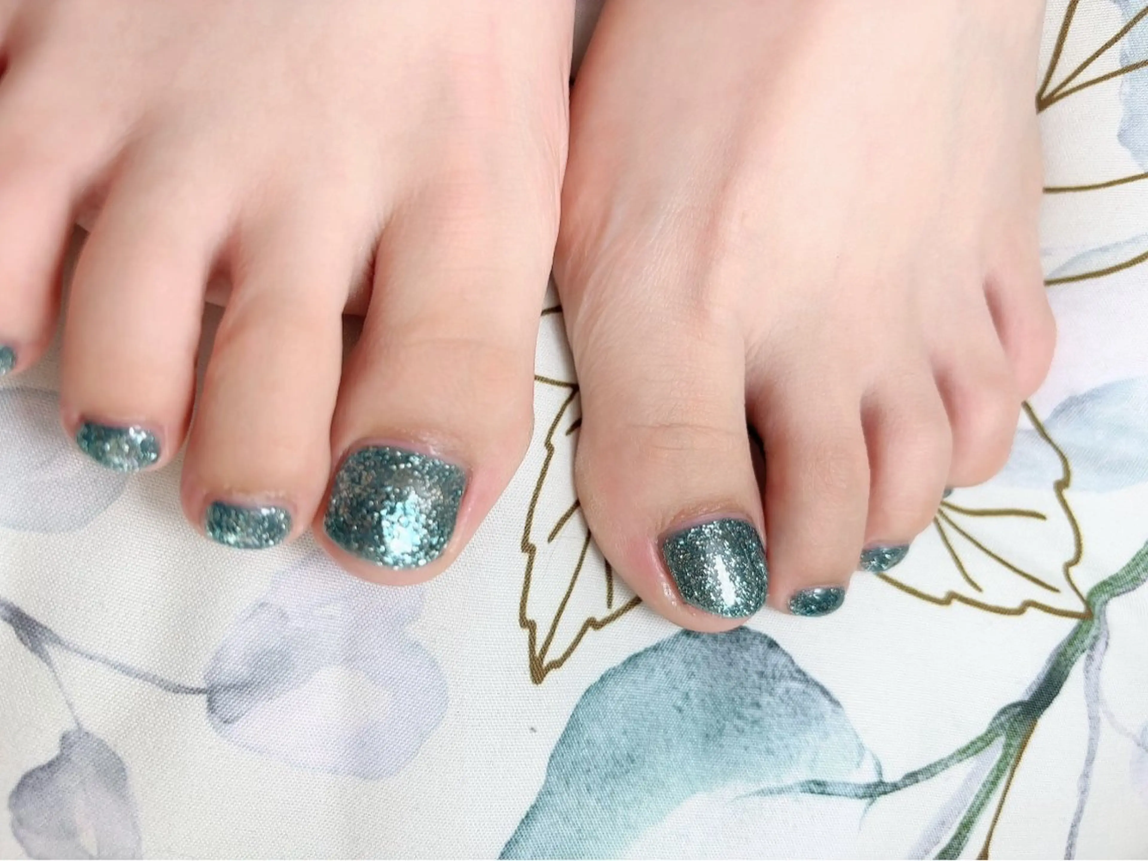 ネイル ブルー ラメ(グリッター) mi hoのネイルデザイン