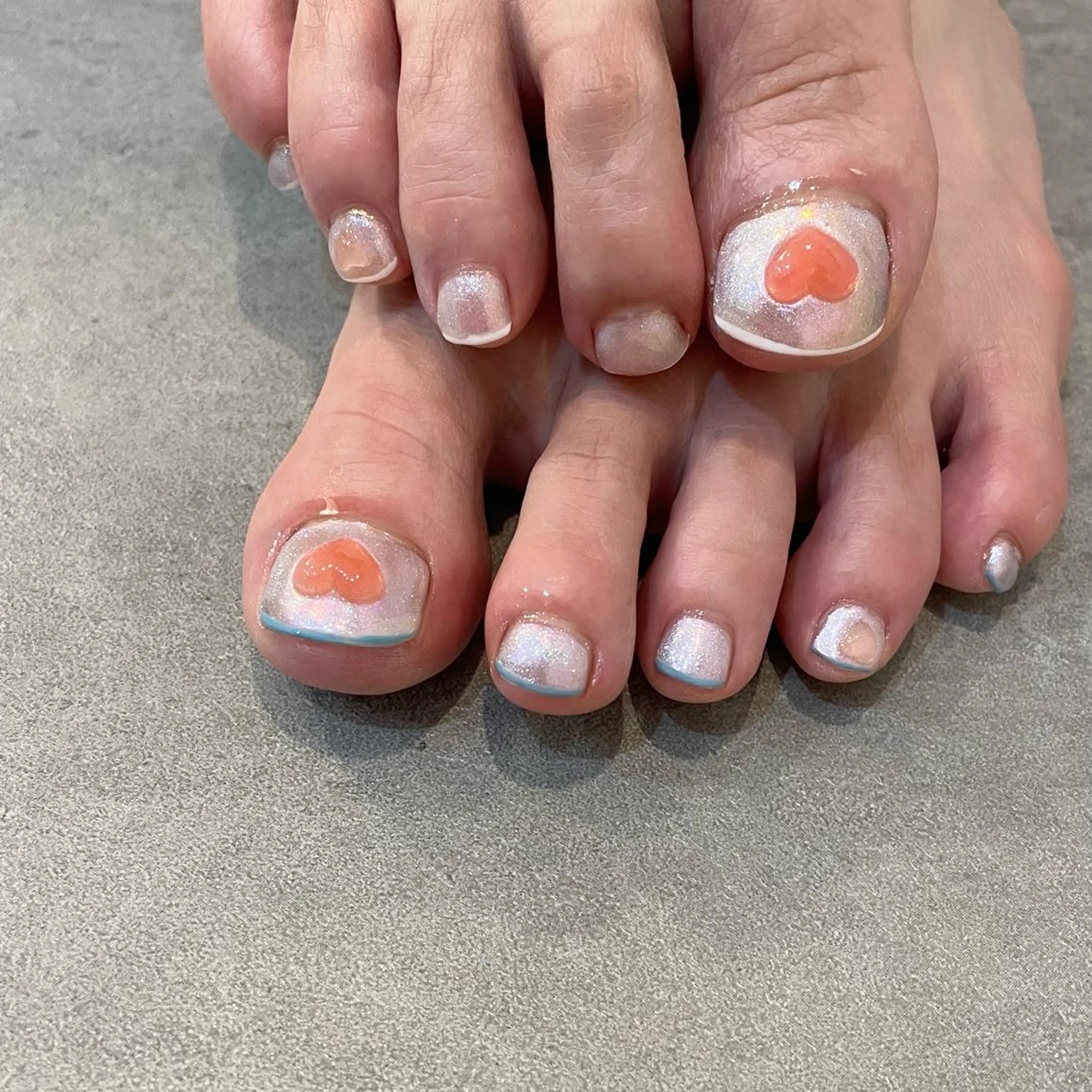 ネイル ハート ぷっくりネイル Nail Salon Gummi.のネイルデザイン