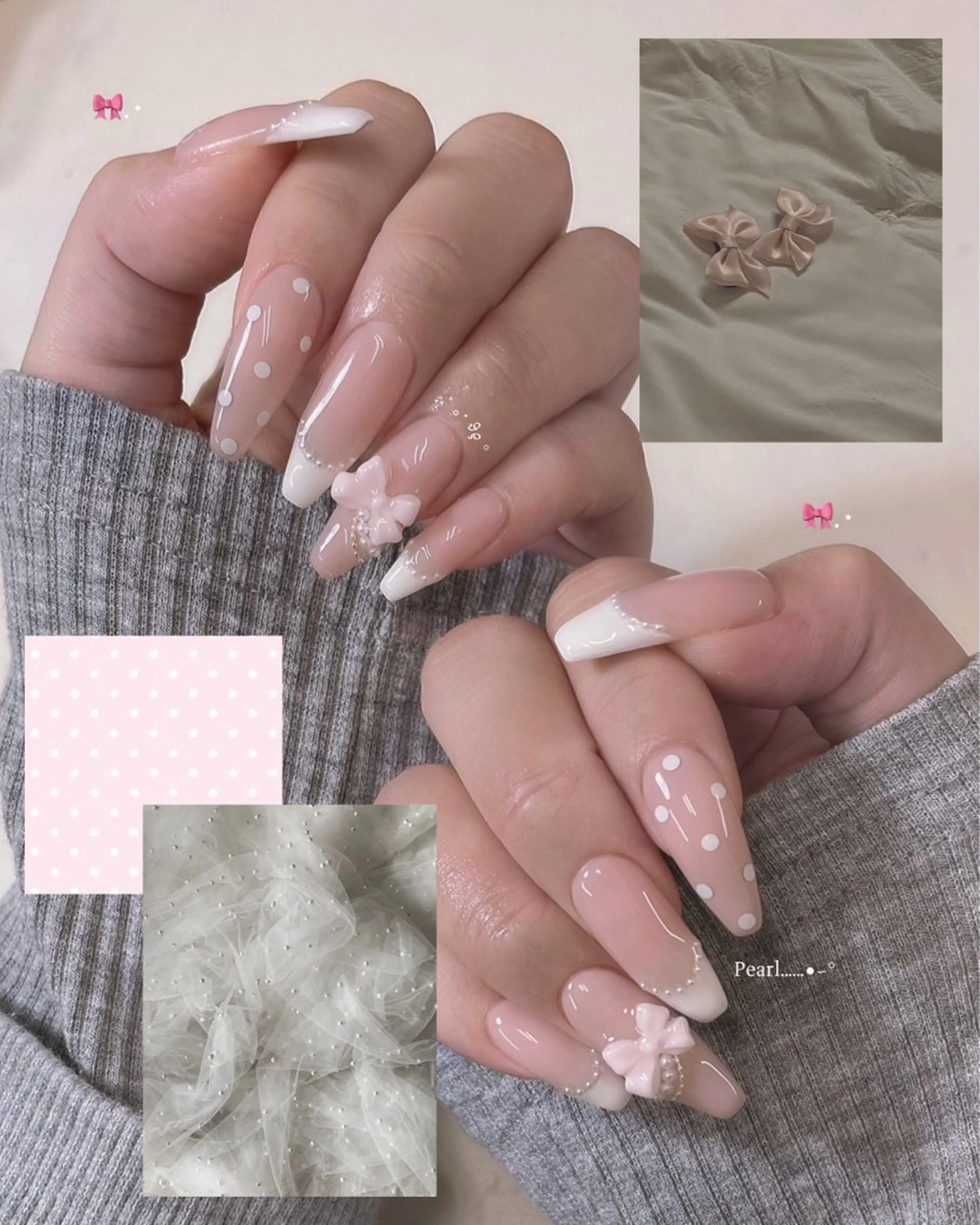 ネイル ハンドネイル MINAMI໒꒱ Y2K、韓国ガーリーのネイルデザイン