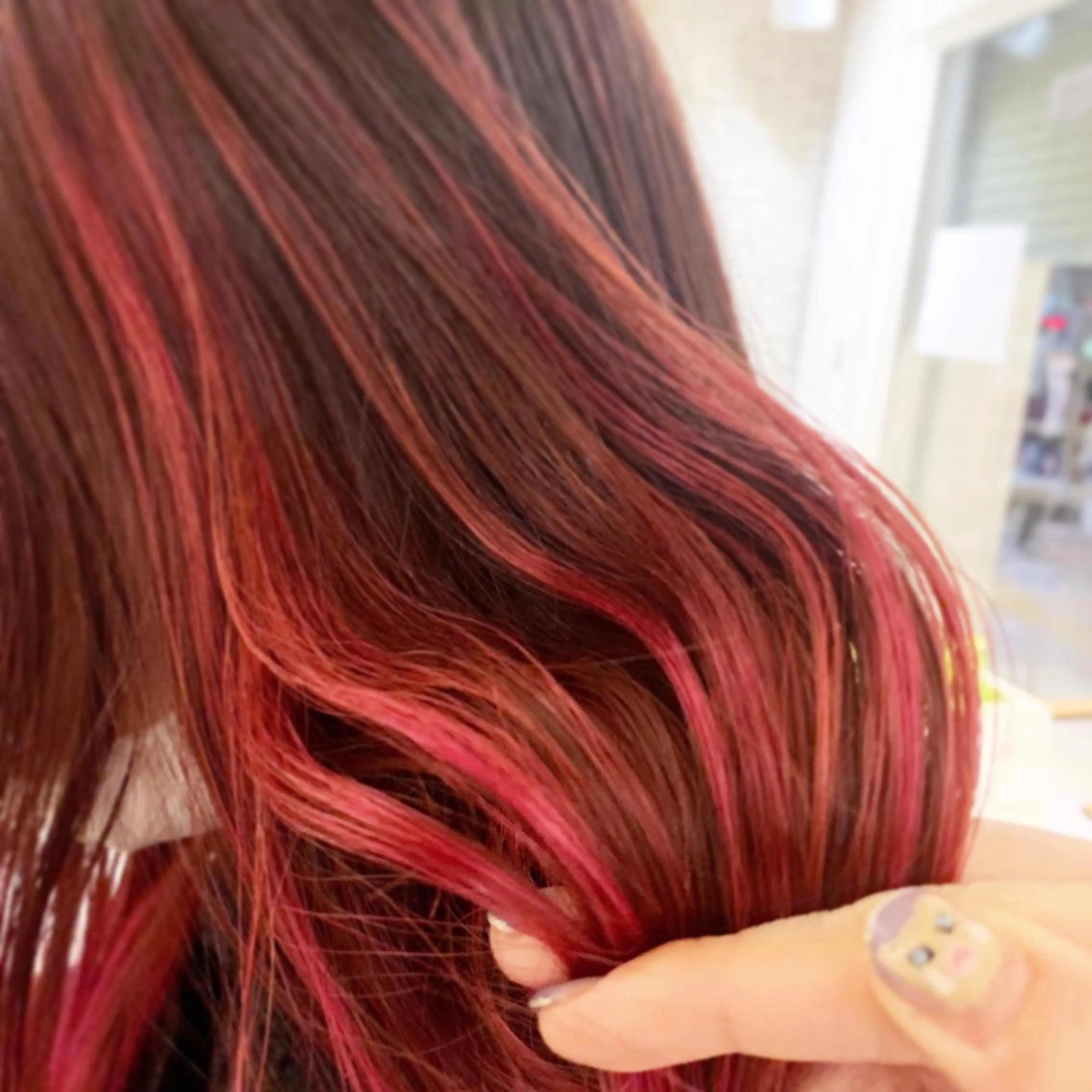 セミロング カラー ヘアアレンジ 🌸MAYU🌸 ハイトーン➕レイヤーのヘアスタイル