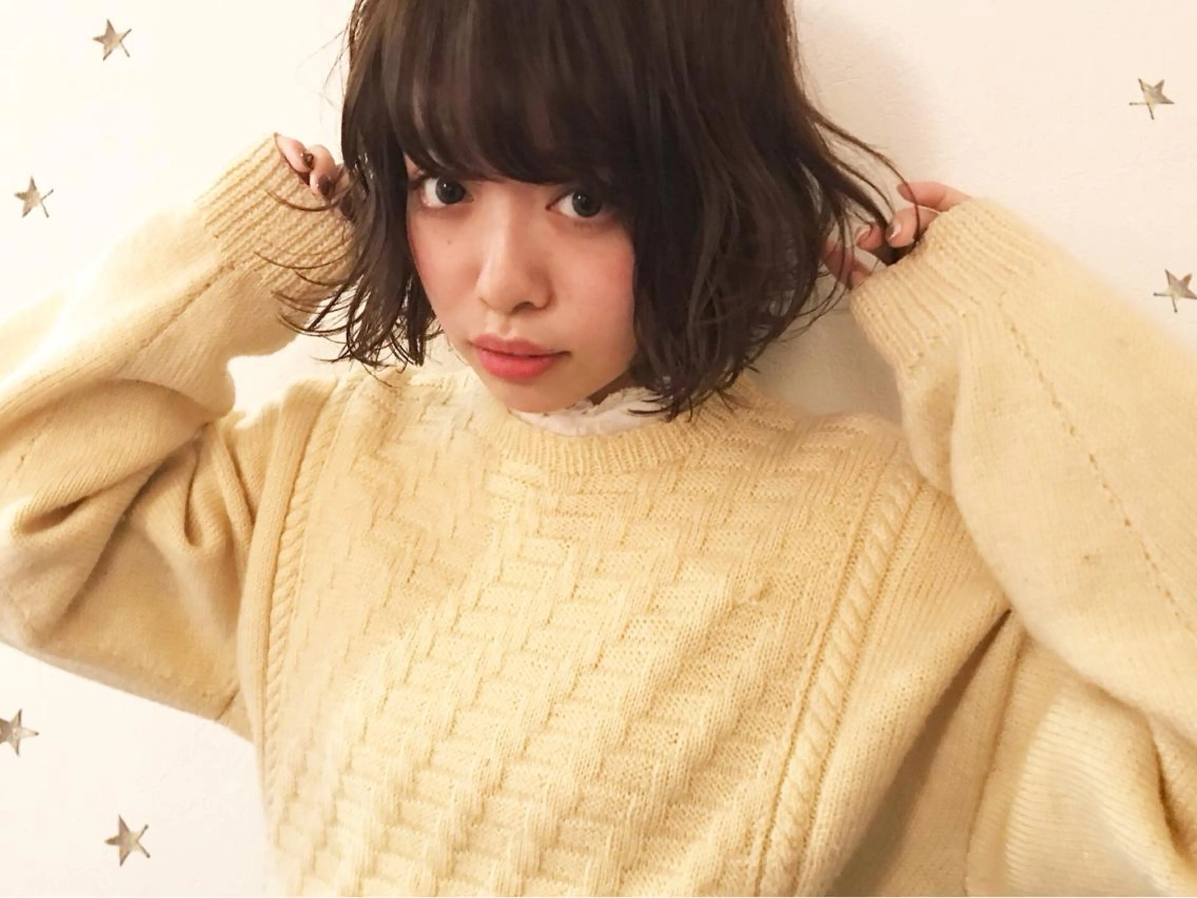 ミディアム カラー 市川 千夏のヘアスタイル