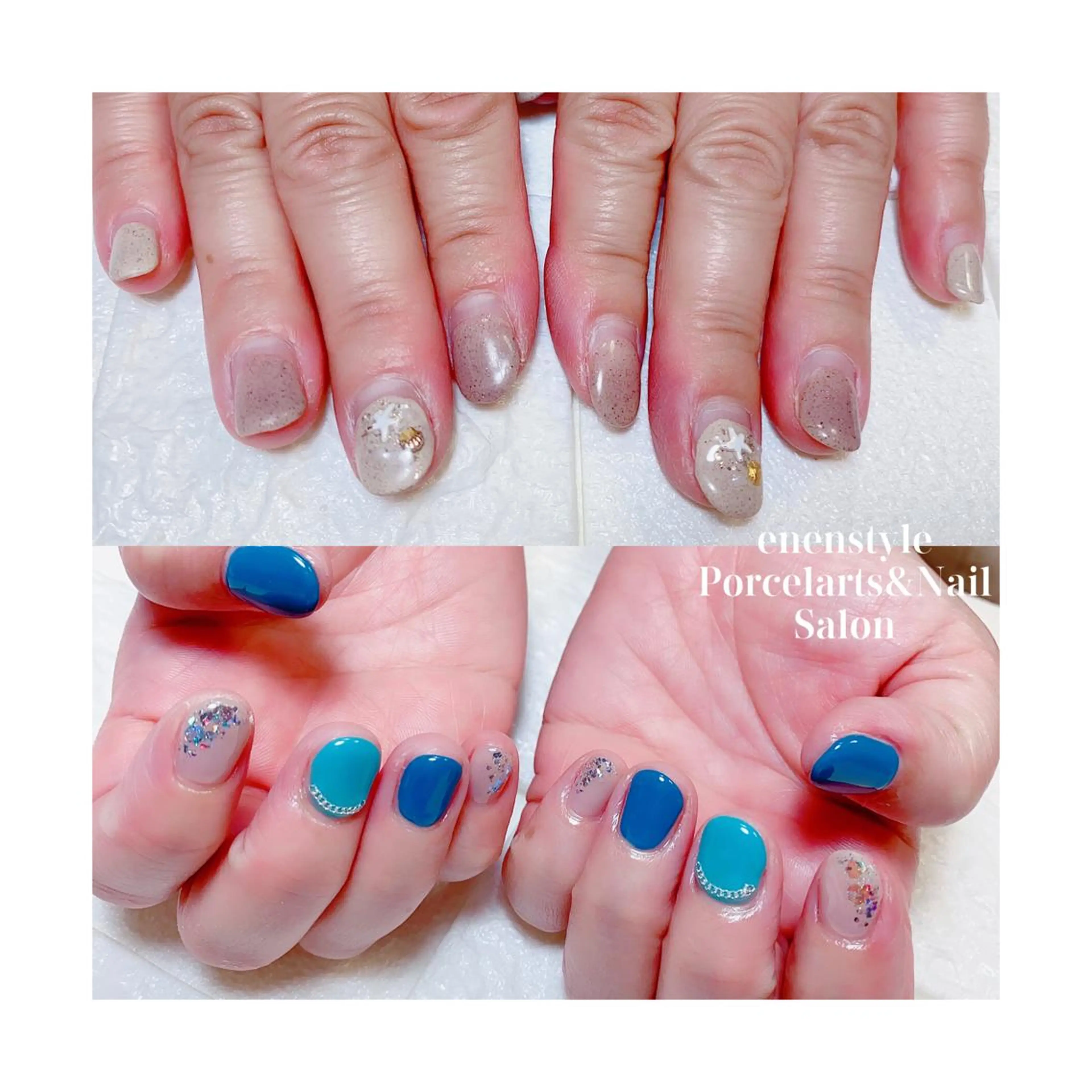 ショート ネイル ハンドネイル 👑enen style👑のネイルデザイン