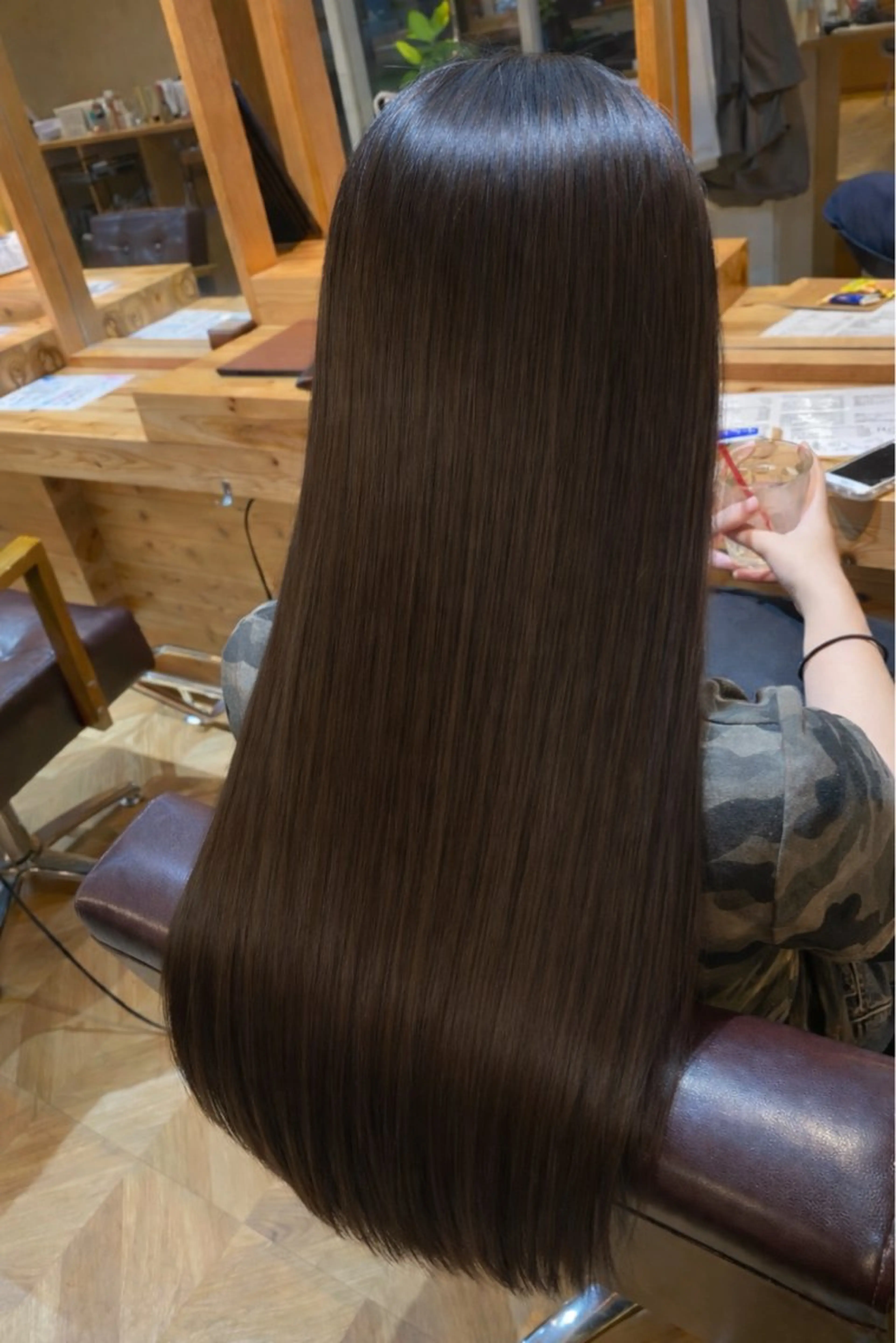 ロング カット 縮毛矯正 トリートメント Tsuyoshi /髪質改善ストレートのヘアスタイル