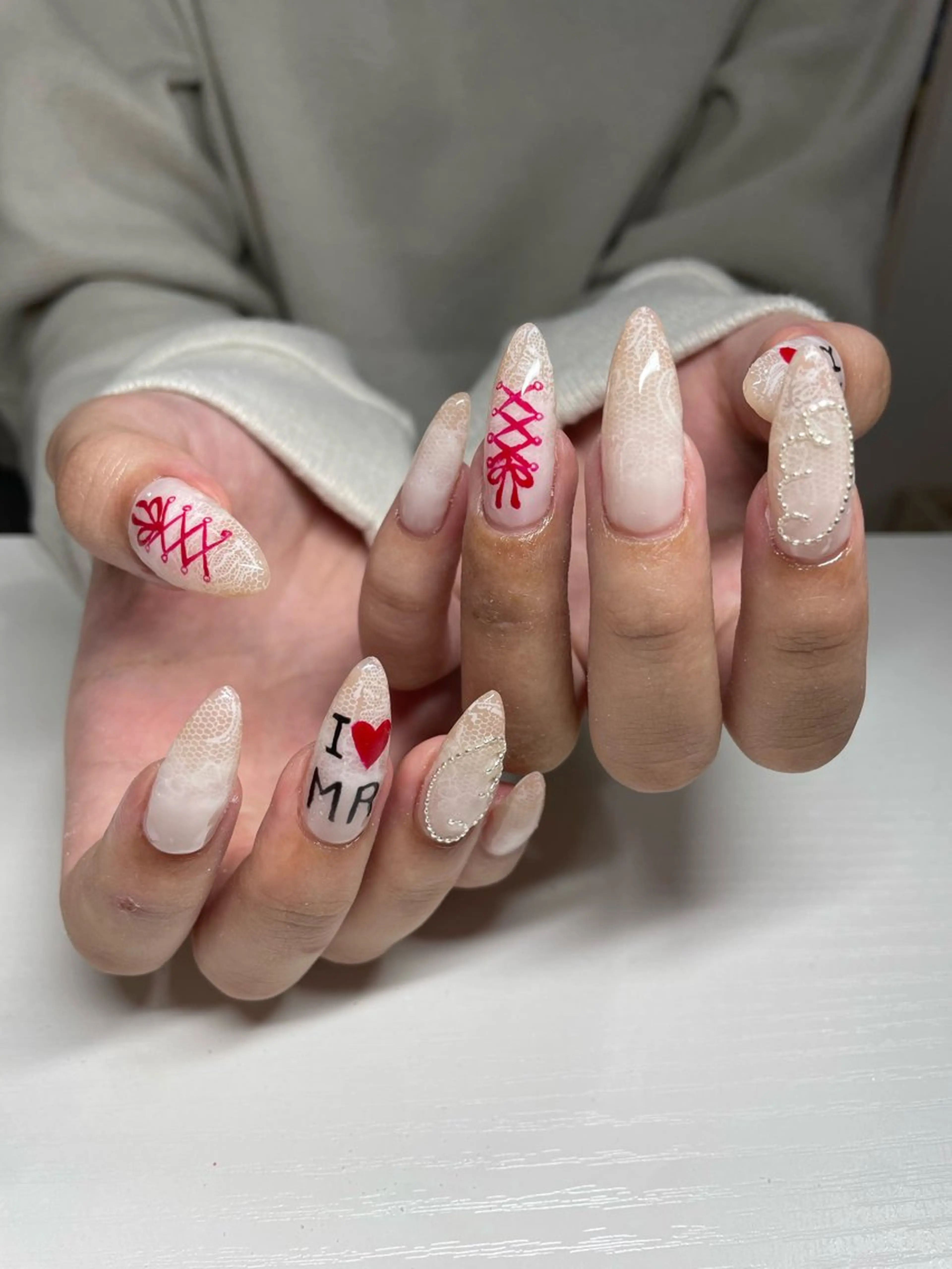 ロング ハンドネイル LBnail.sae /おえかきネイルのネイルデザイン