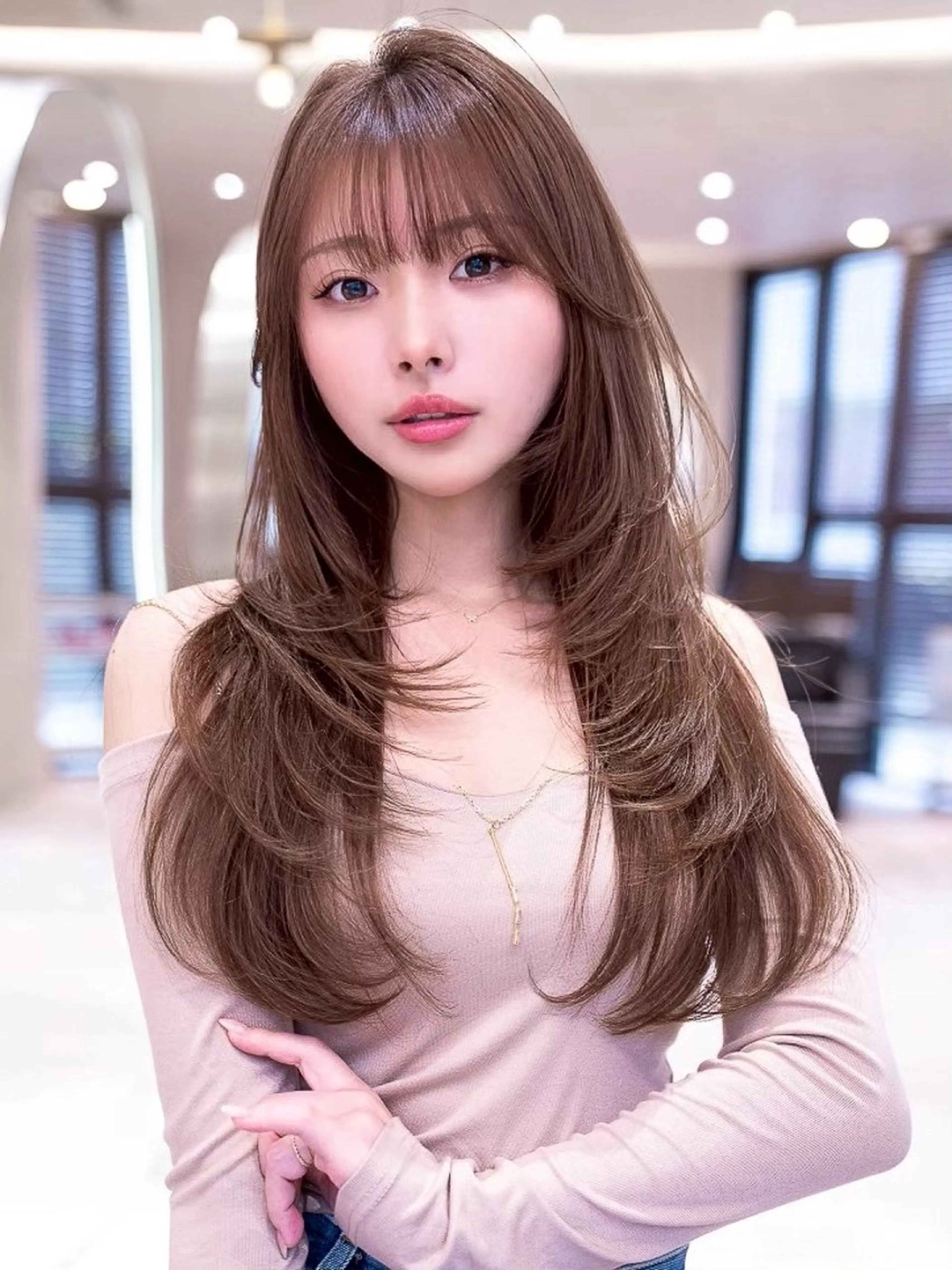 ロング カラー 透明感カラー 渋谷美容師みひろのヘアスタイル