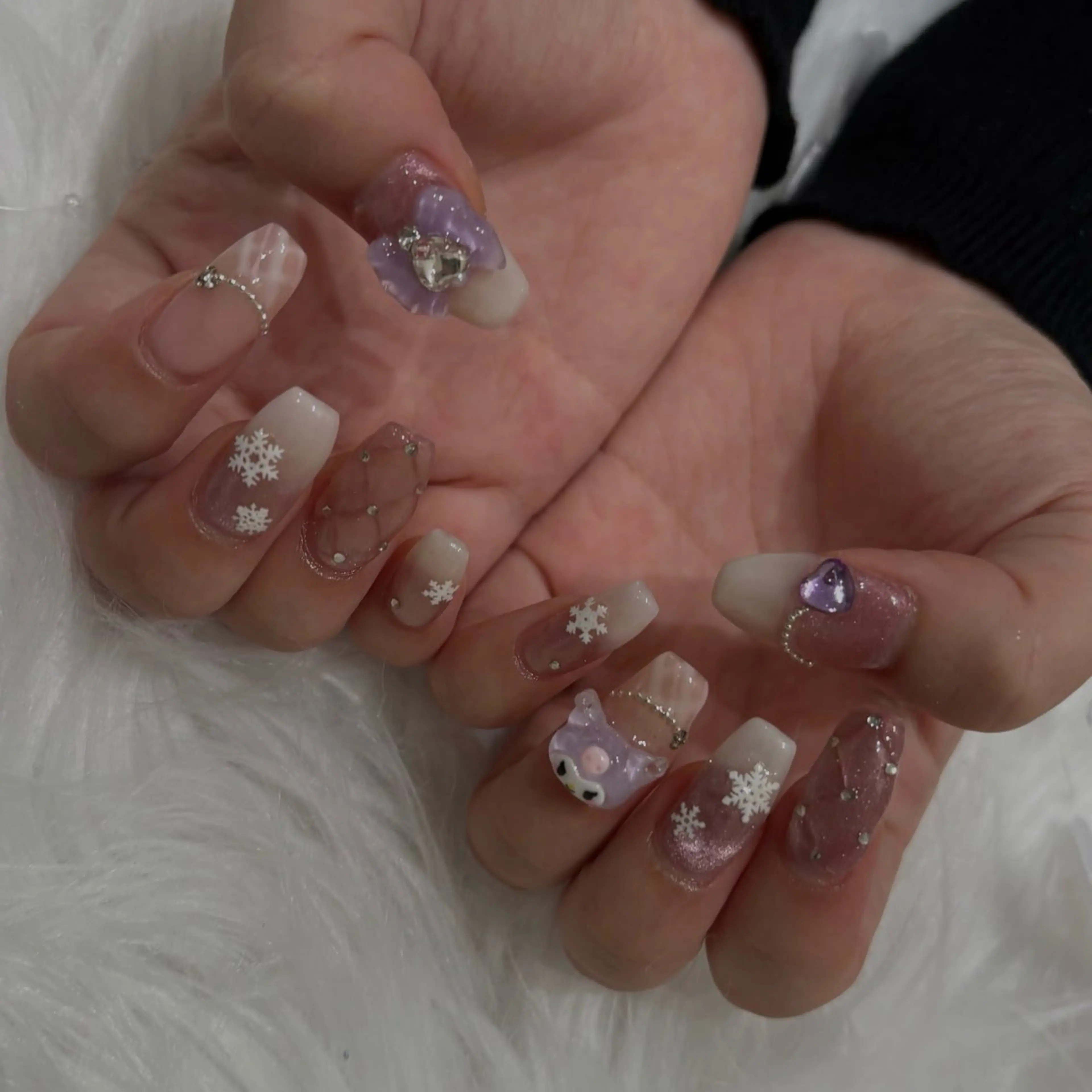 ネイル アートネイル 長さ出し フットネイル ハート キラキラネイル vante_aimi .パラジェル取扱店のネイルデザイン