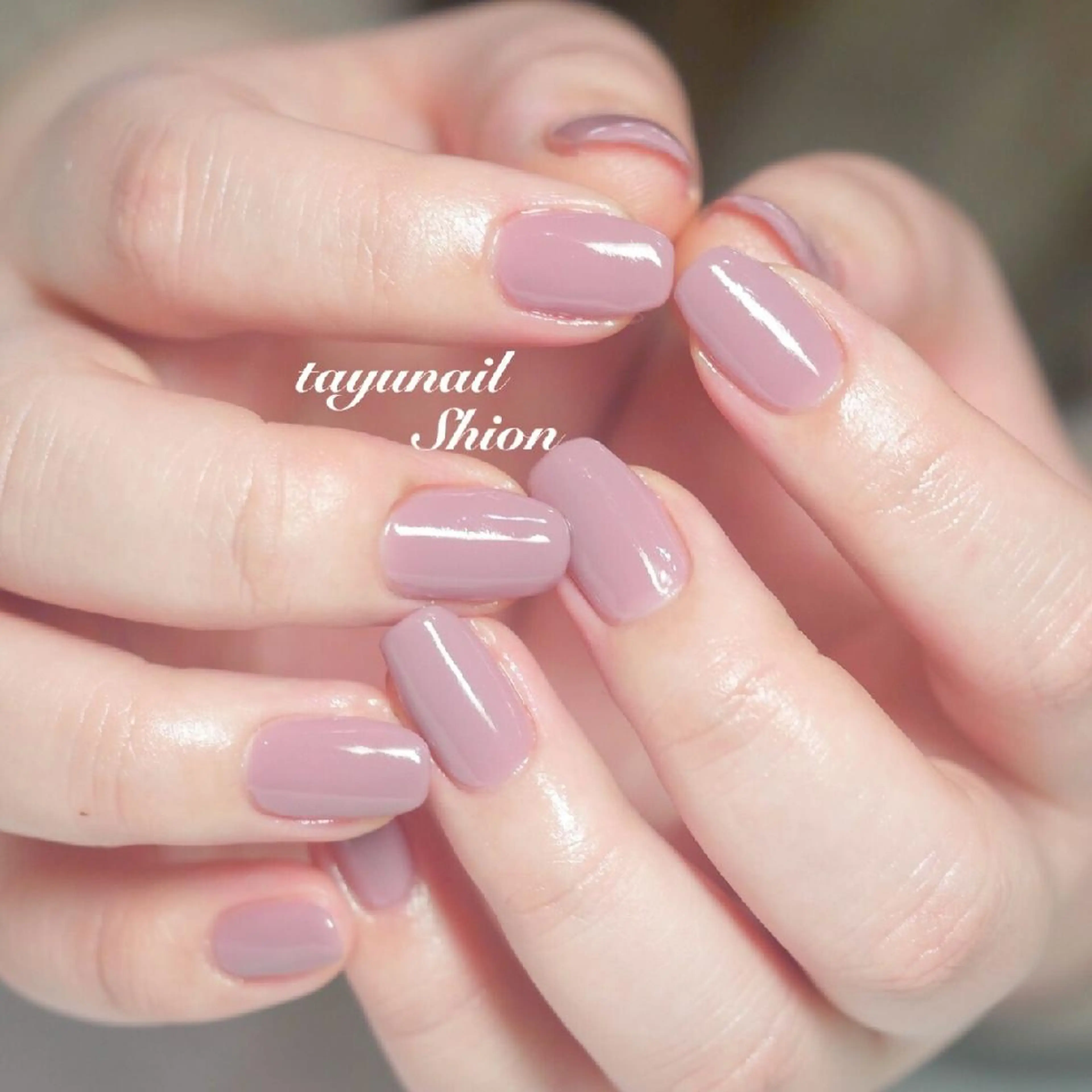 ネイル ブルー ジェルネイル ワンカラーネイル パラジェル 冬ネイル ネイルサロン 【たゆnail】のネイルデザイン