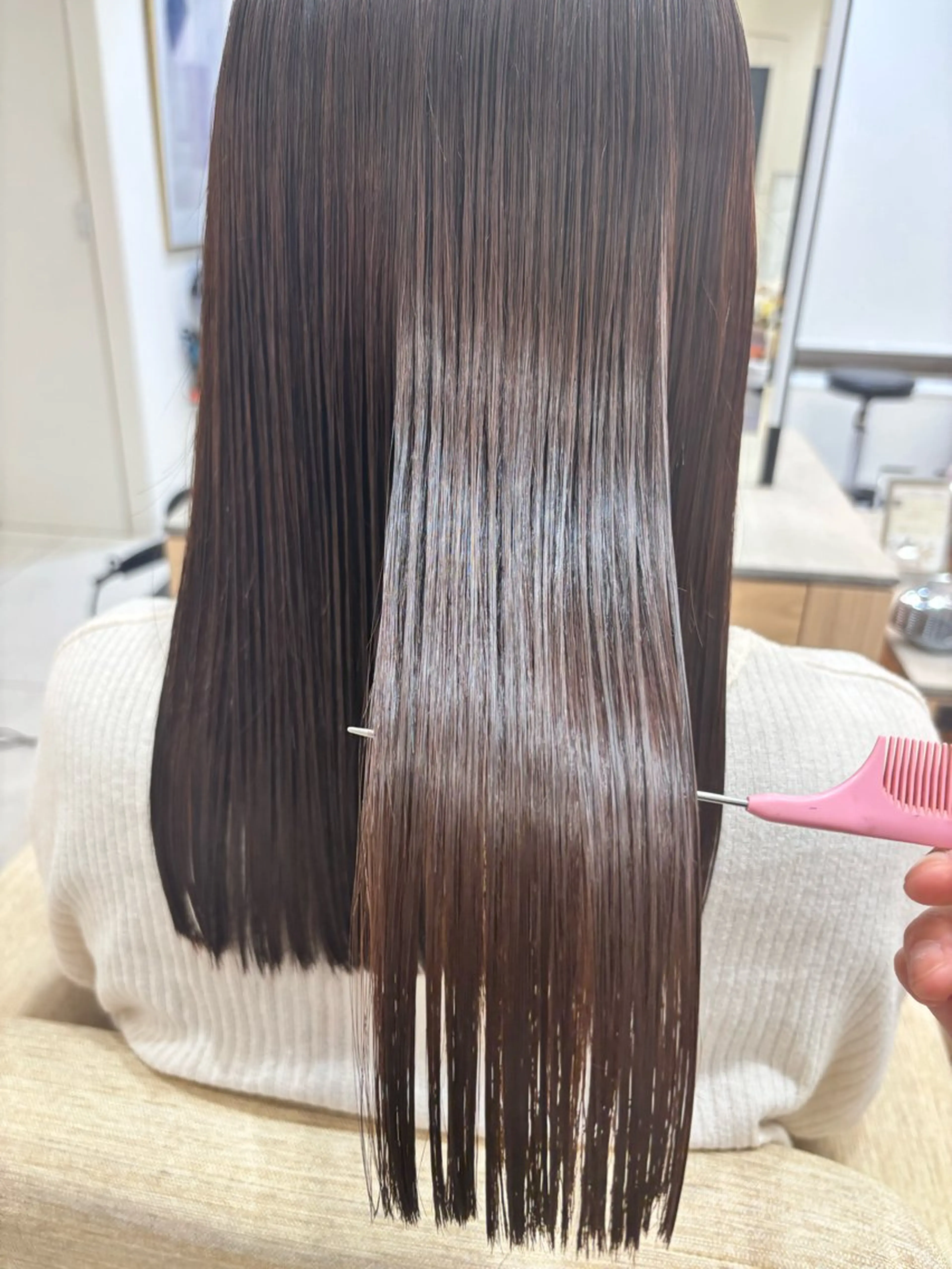 ロング 酸性ストレート ガレリア 名駅オーキッドGビル店所属・名駅/艶髪ストレート /ヘッドスパ/伴怜奈のヘアスタイル