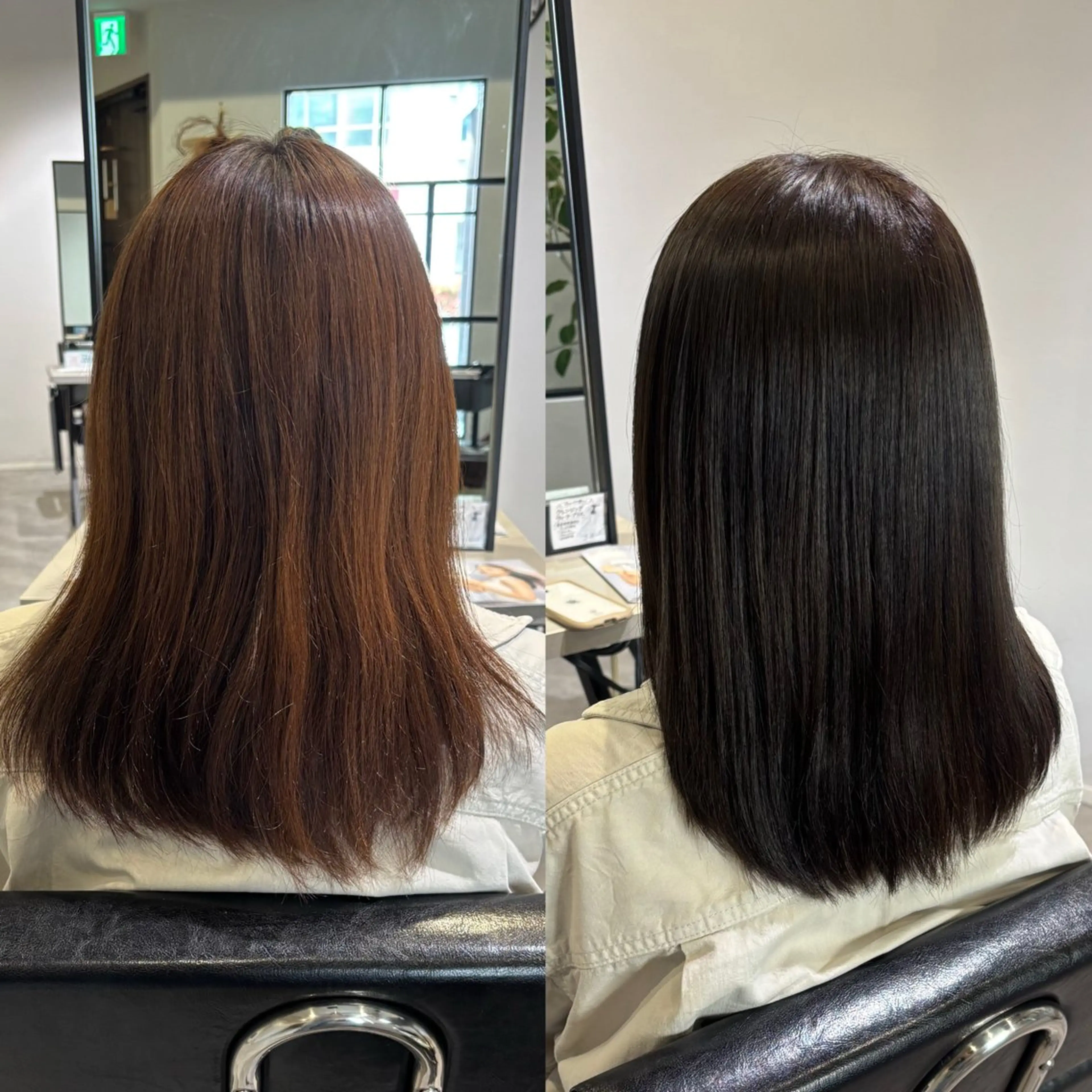 ロング 酸性ストレート 縮毛矯正 YURINO /ボブ ベージュ/ハイトーンのヘアスタイル