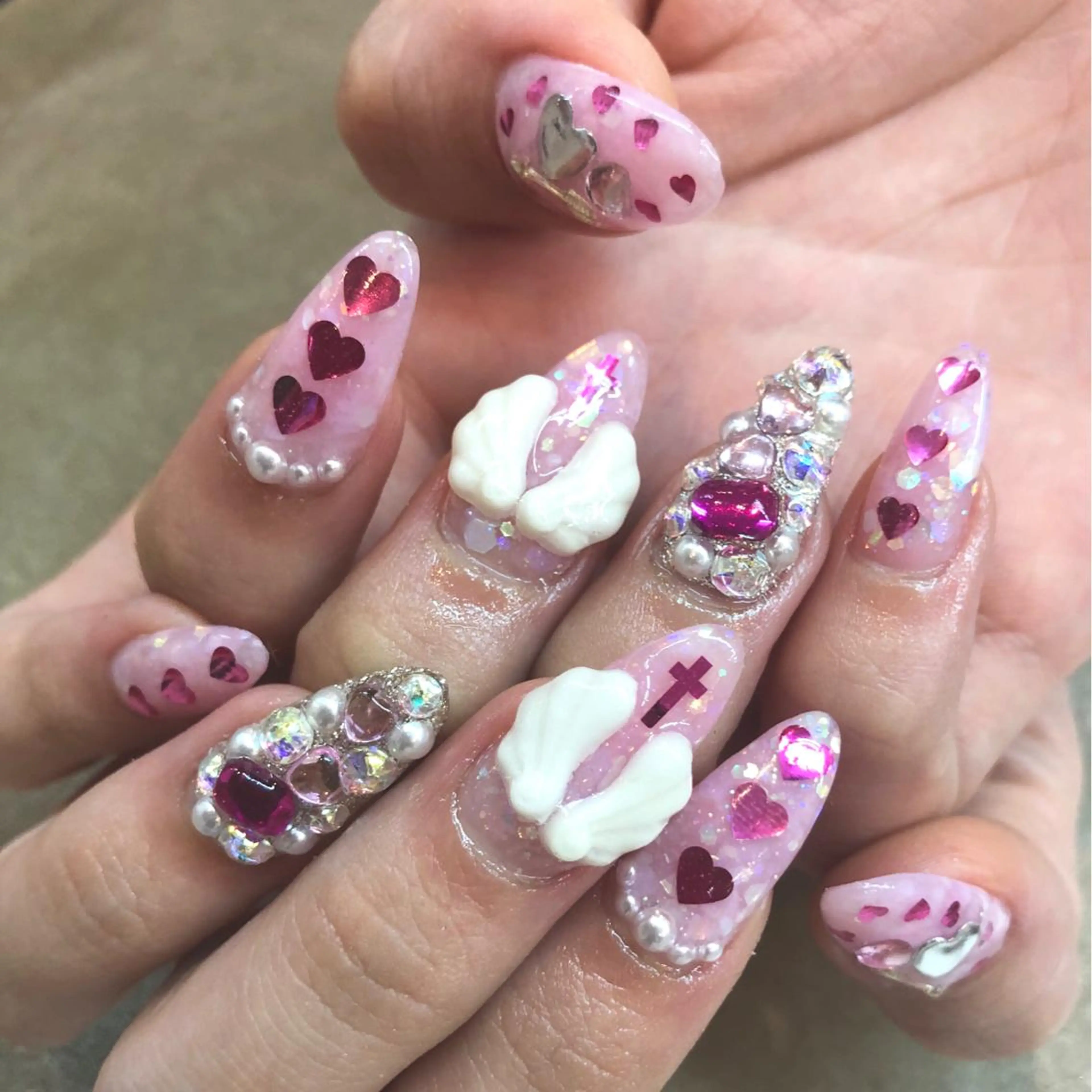 【初回】《オフ無し》長さ出し★アートやり放題！【ストーンつけ放題★時間制】持ち込みOK!の写真