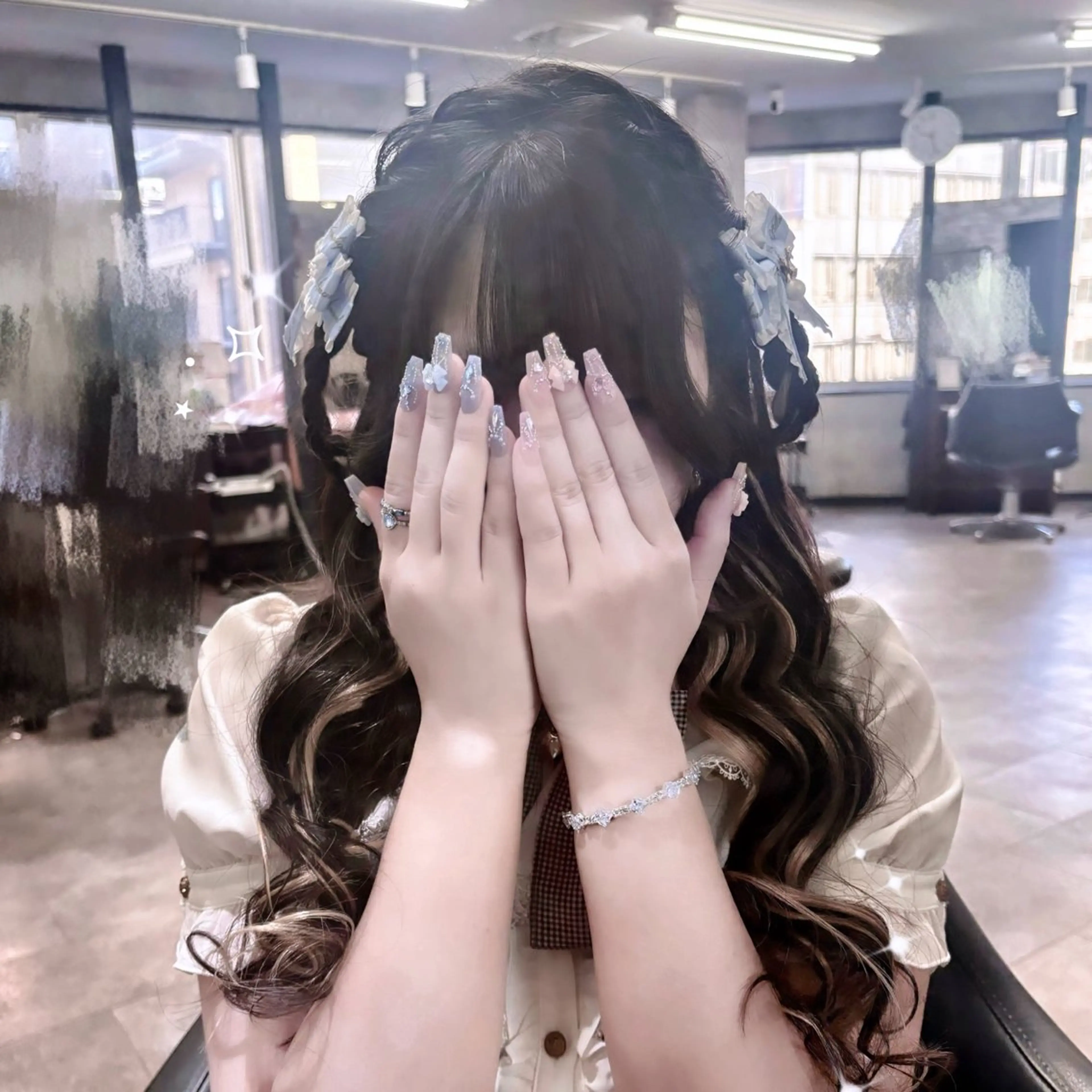 ロング OZ梅田♡ ゆはなブリーチのヘアスタイル