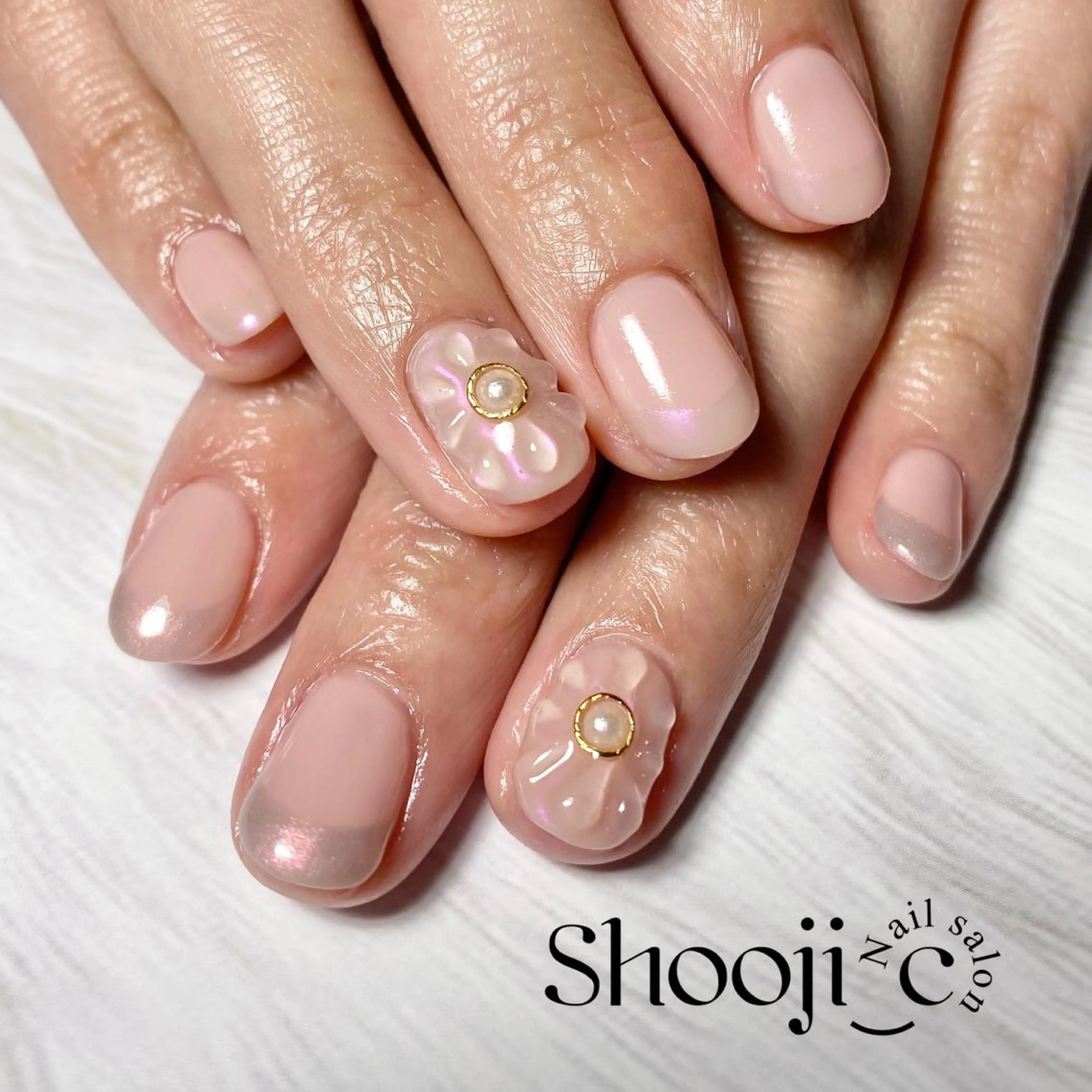 ネイル アートネイル フレンチネイル ミラーネイル ぷっくりネイル シンプルネイル Shooji_c Nail salonのネイルデザイン