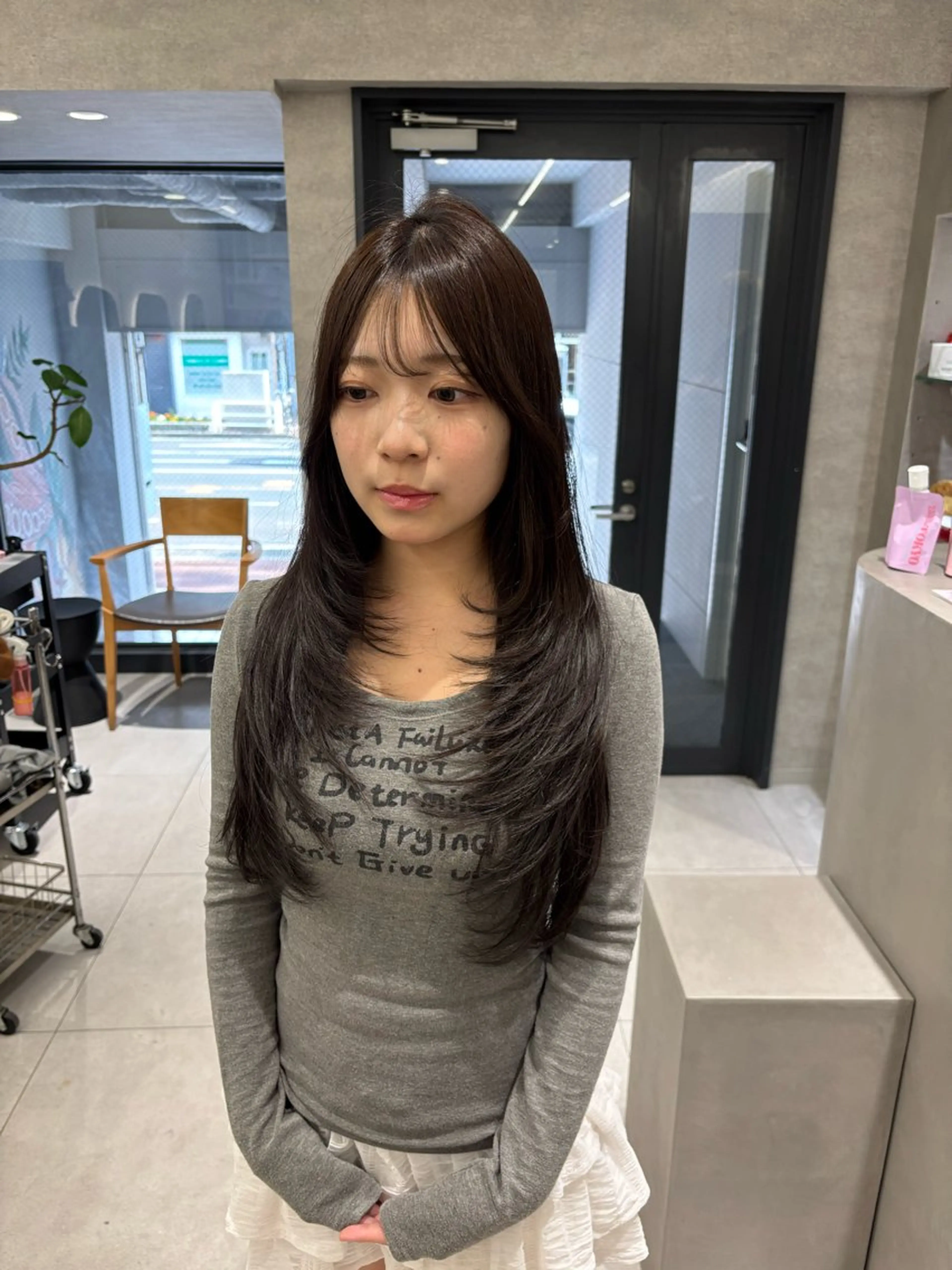 ロング カラー カット ヘアカラー トリートメント 望 吹のヘアスタイル