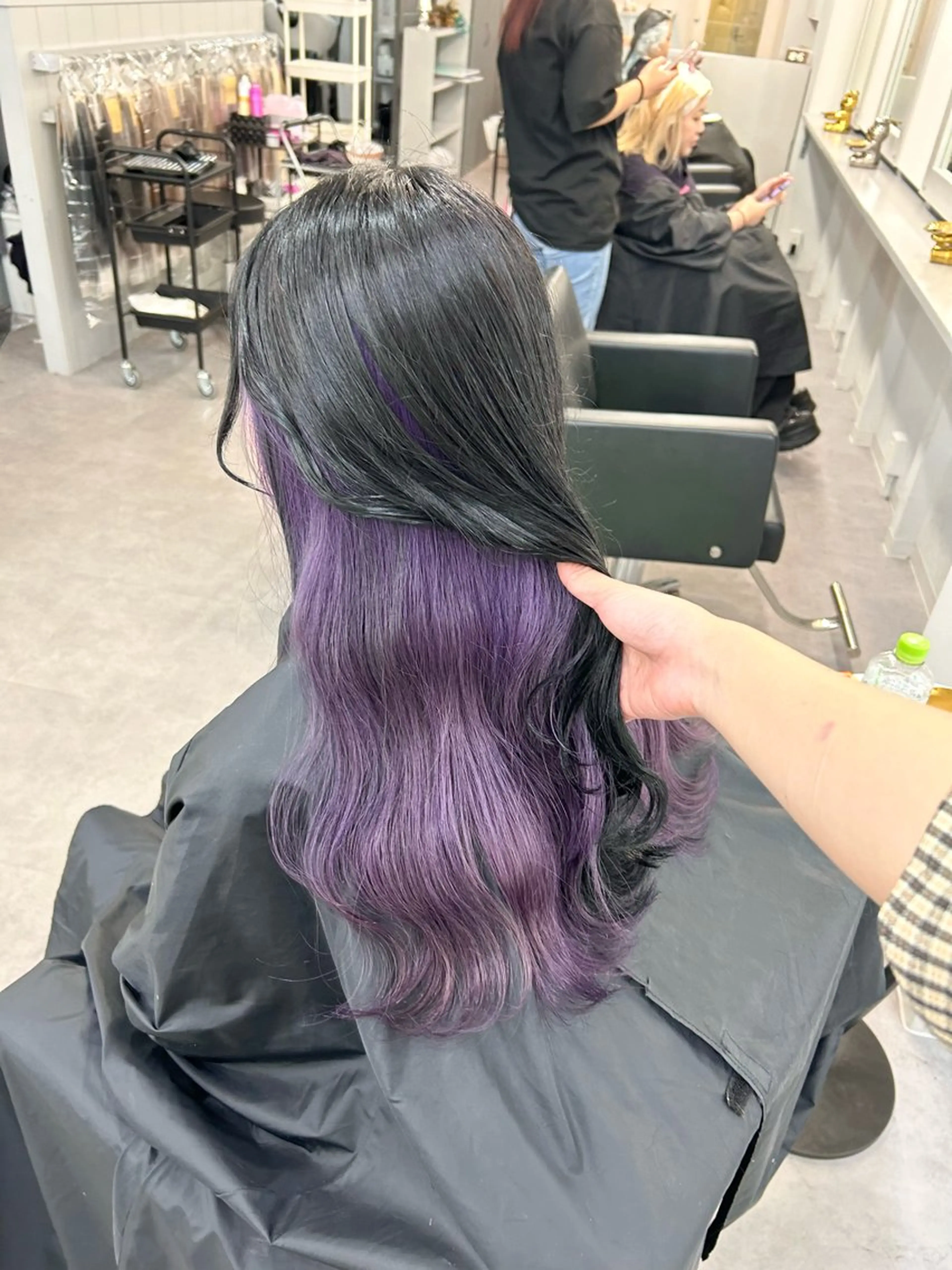 ロング カラー インナーカラー パープルカラー Cielro/ダブル カラー/西田咲希のヘアスタイル