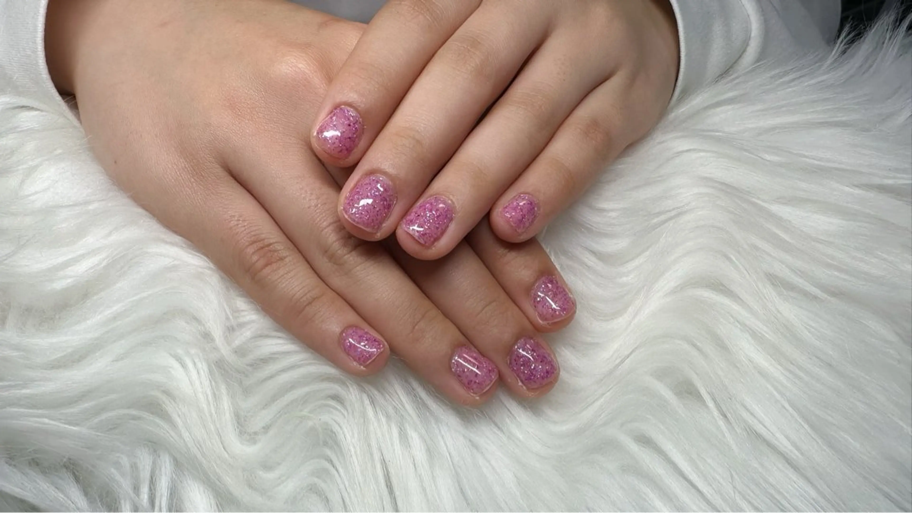 ネイル ラメ(グリッター) ワンカラーネイル touma Rinaのネイルデザイン