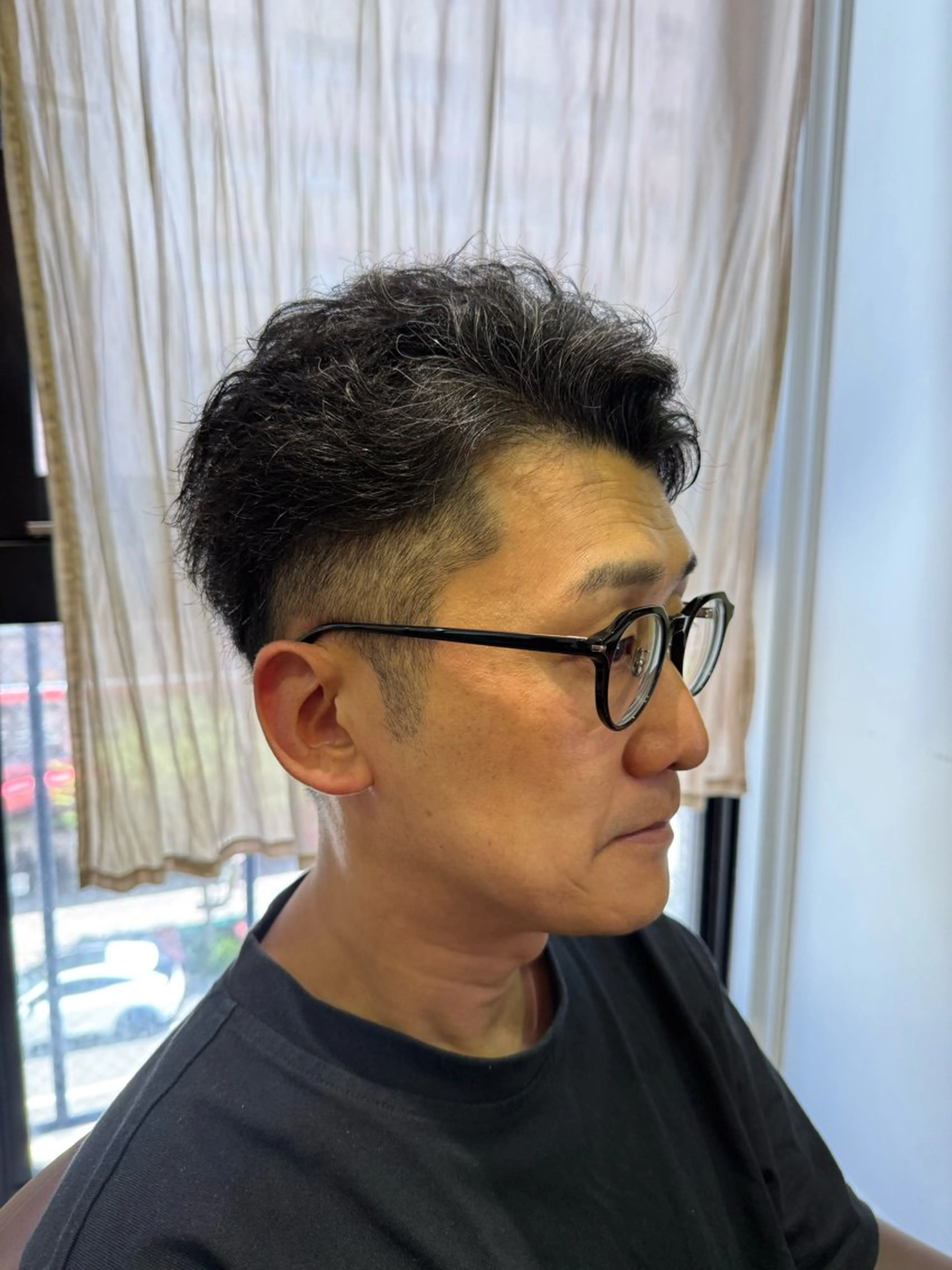 ショート メンズ くせ毛 ショートヘア 溝口 槙里也のヘアスタイル