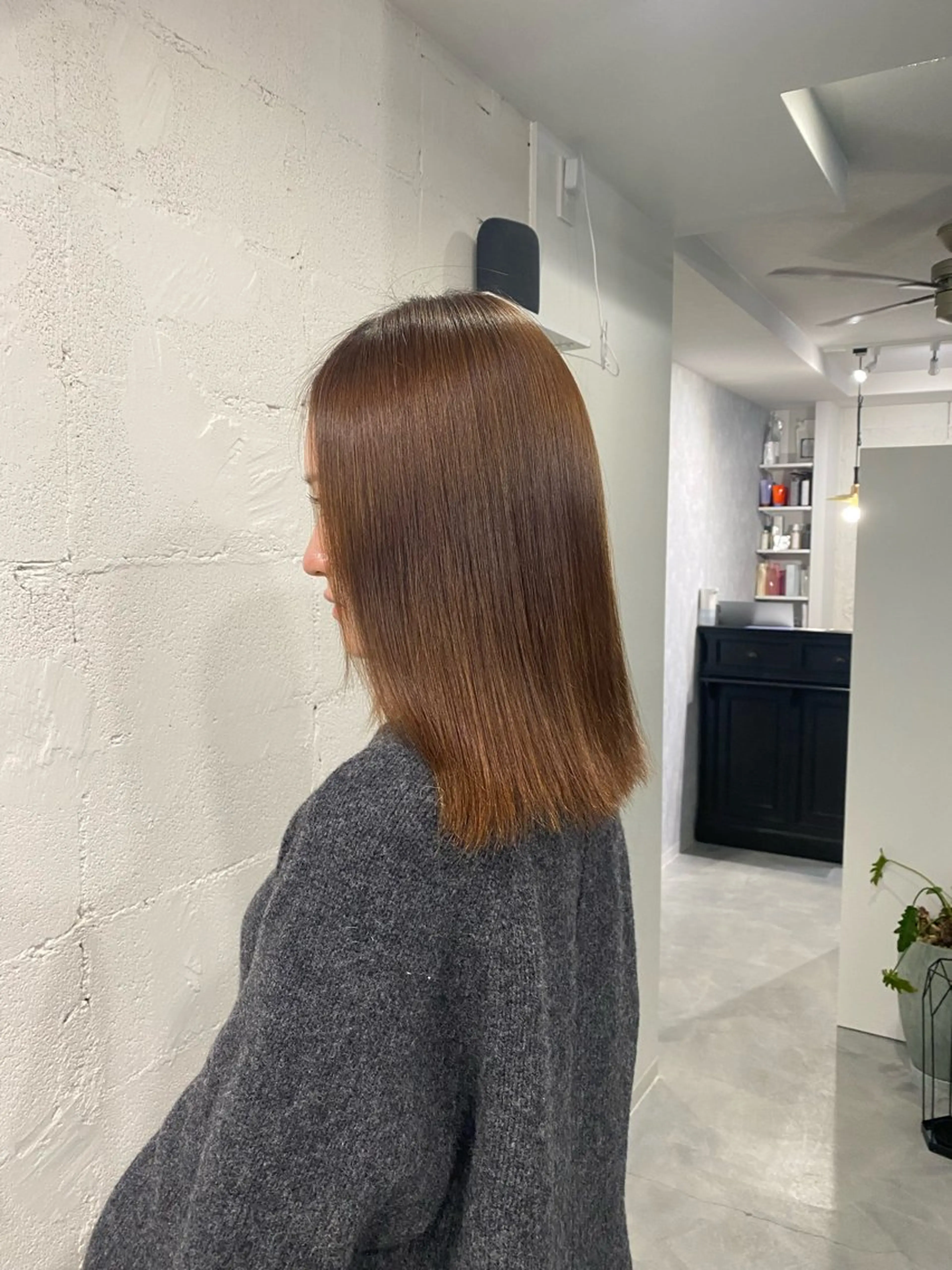 ミディアム カラー 酸性ストレート ヘアカラー 縮毛矯正 トリートメント ekolu北梅田店所属・梅田中崎町髪質改善 /オキヒロト/エコルのヘアスタイル