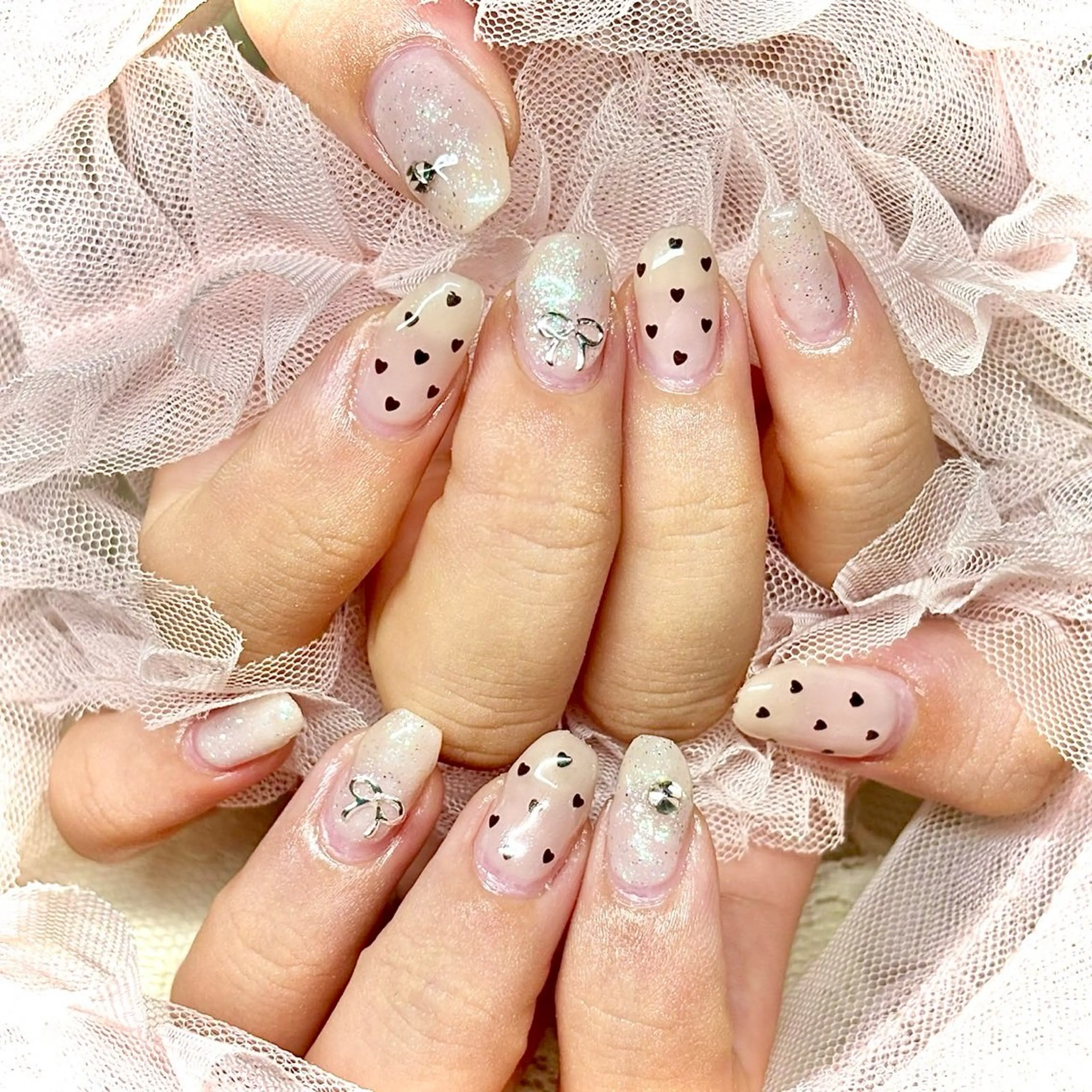 ネイル ドット 韓国ネイル 夏ネイル ワンホンネイル miminon 自宅ネイルサロンのネイルデザイン