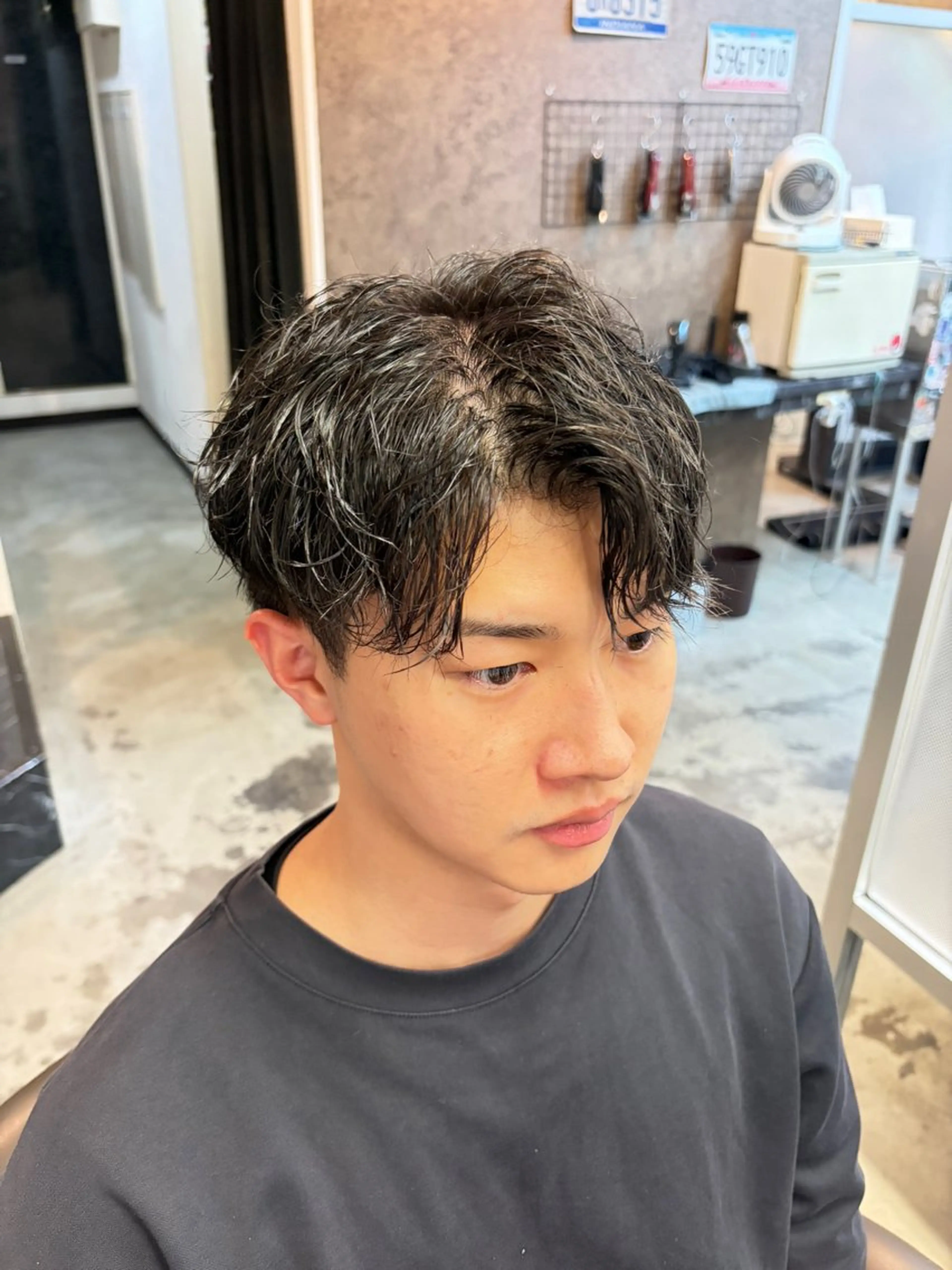 ショート メンズ メンズパーマ特化 カバヤマ　リョウのヘアスタイル