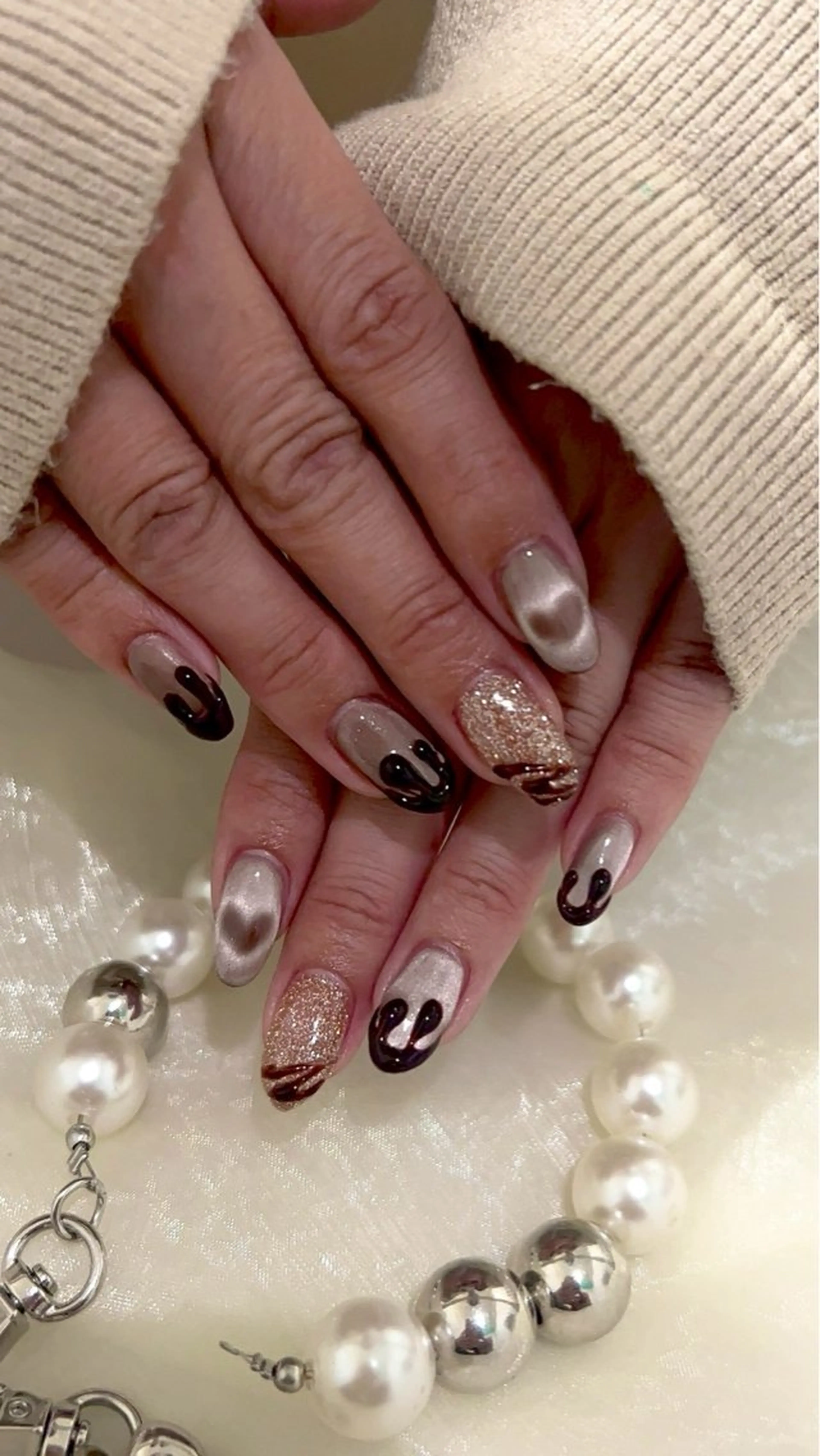 ネイル ハート マグネットネイル バレンタイン Mia.Rosa naokoの眉毛・アイブロウイメージ