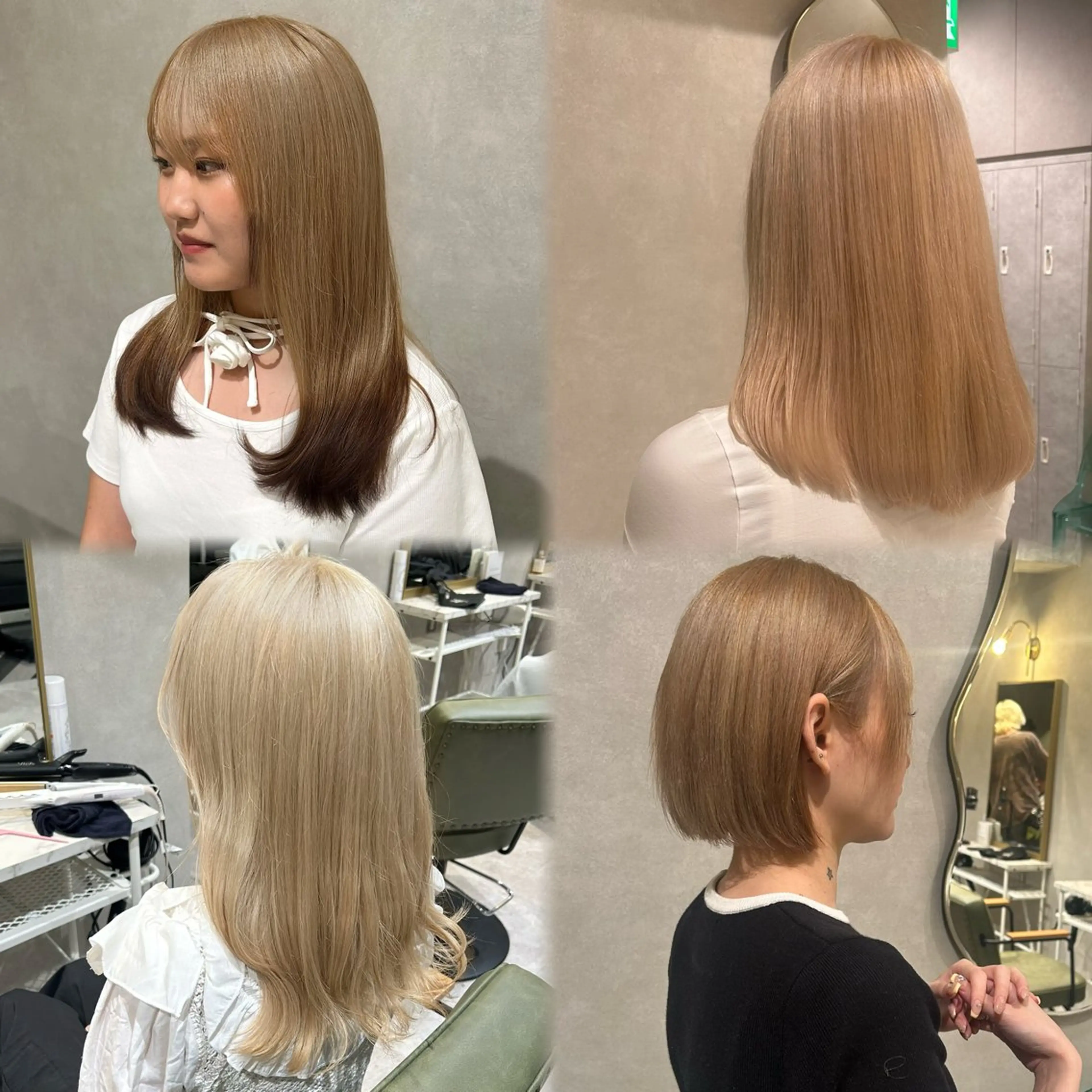 セミロング カラー ベージュカラー レイヤーカット メンズカット ゆめのヘアスタイル