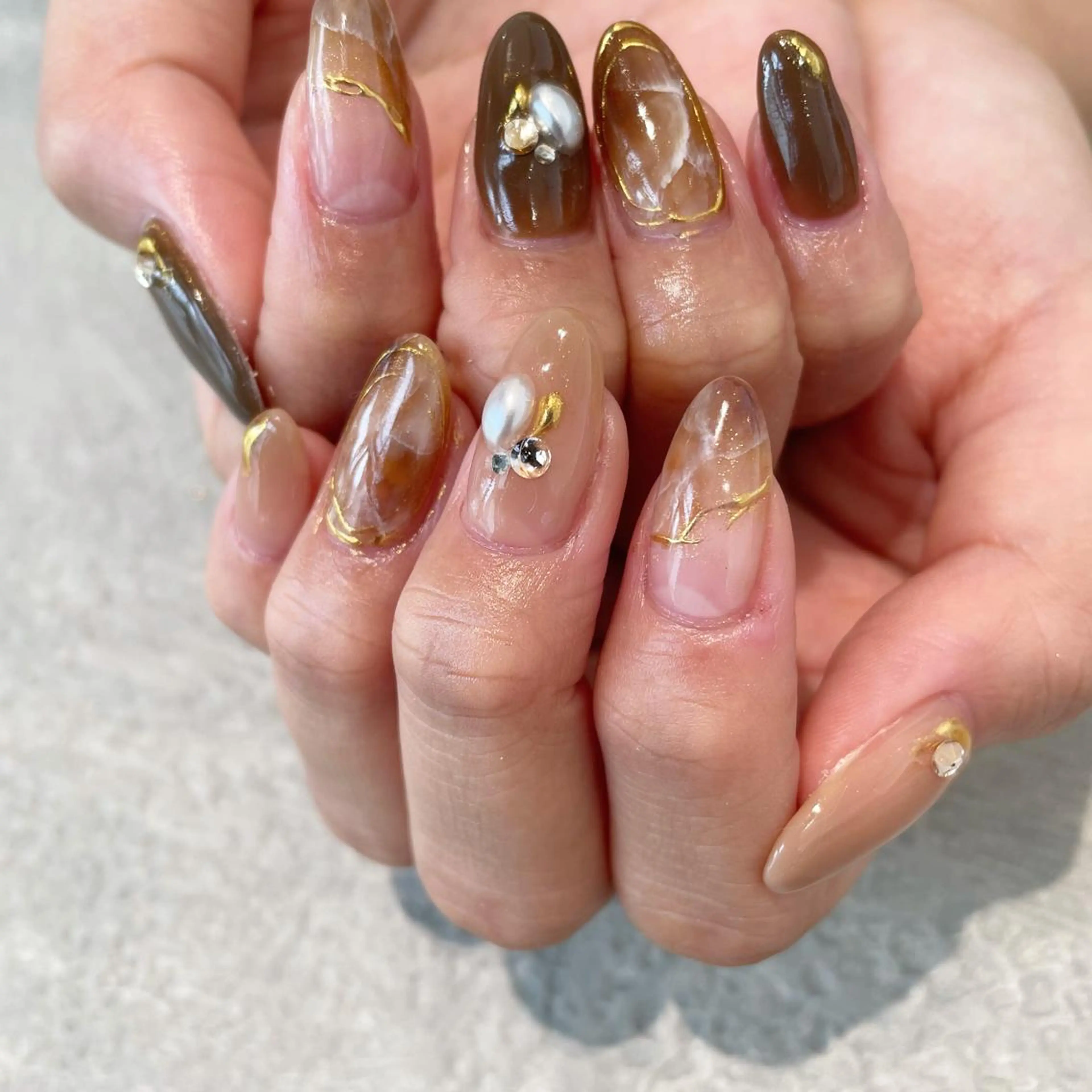 ネイル 持ち込み tete'o nail RIEのネイルデザイン