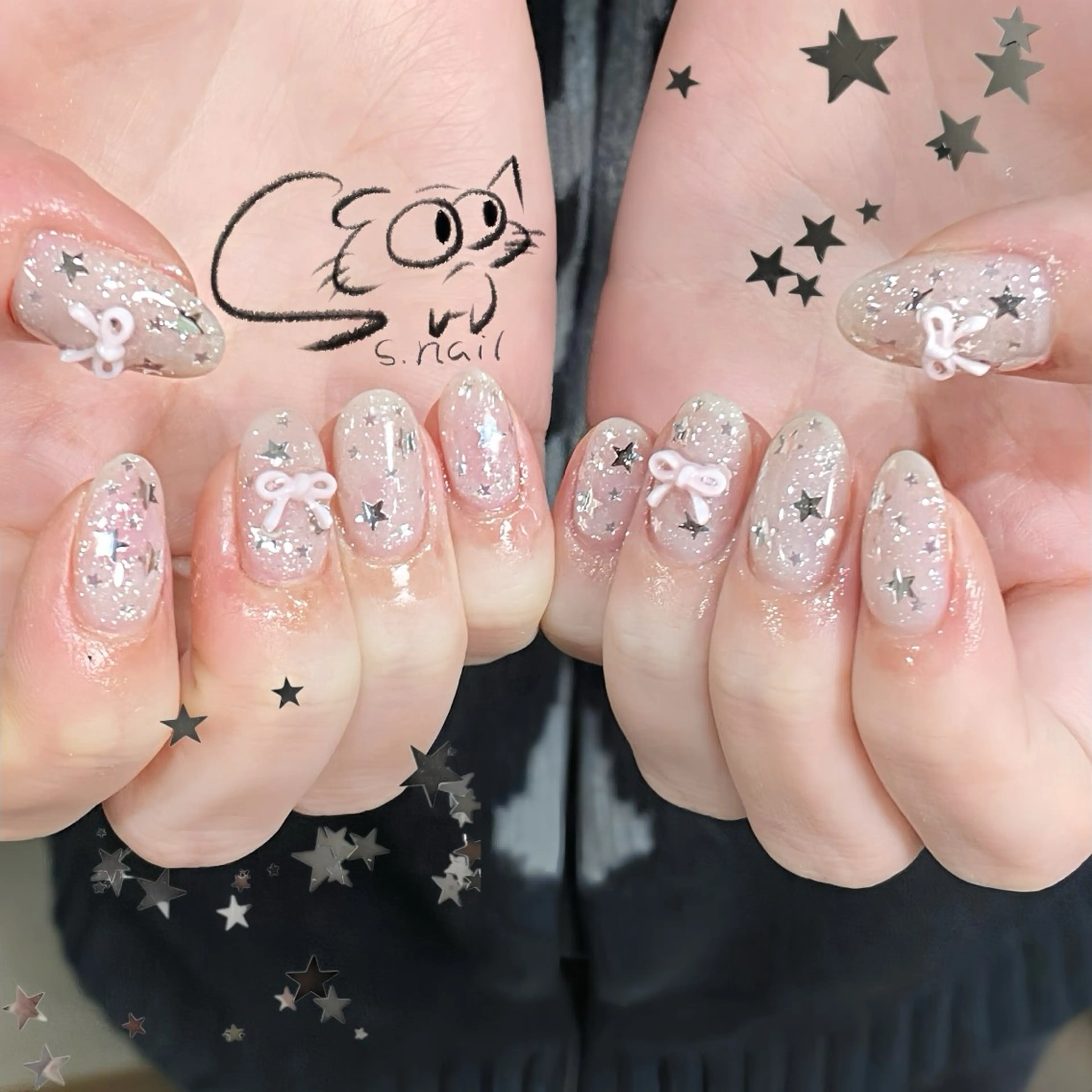 ネイル チークネイル フレンチネイル グラデーション マグネットネイル ワンカラーネイル S.nail _のネイルデザイン