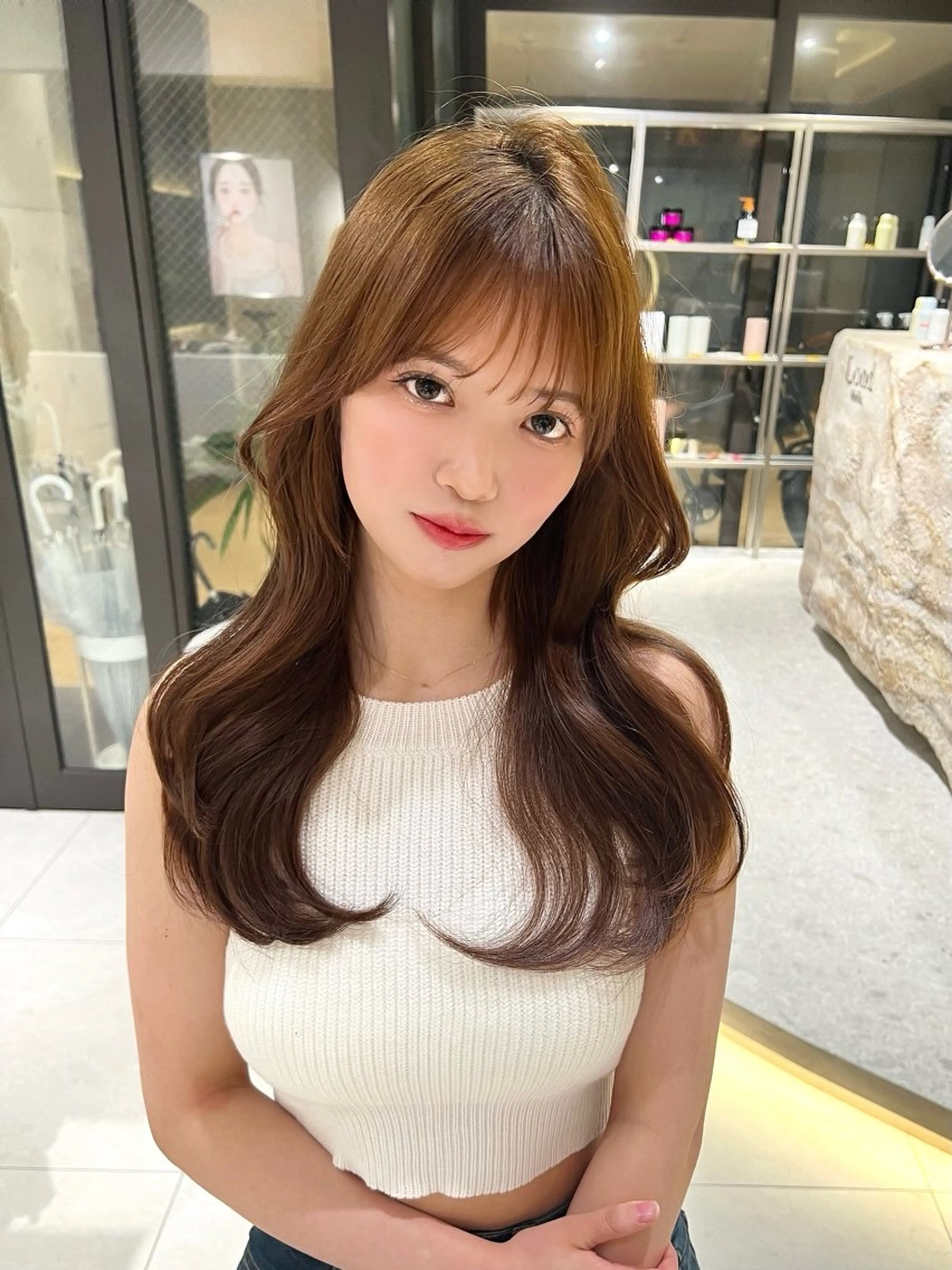 カット+前髪縮毛矯正+クイックトリートメントの写真