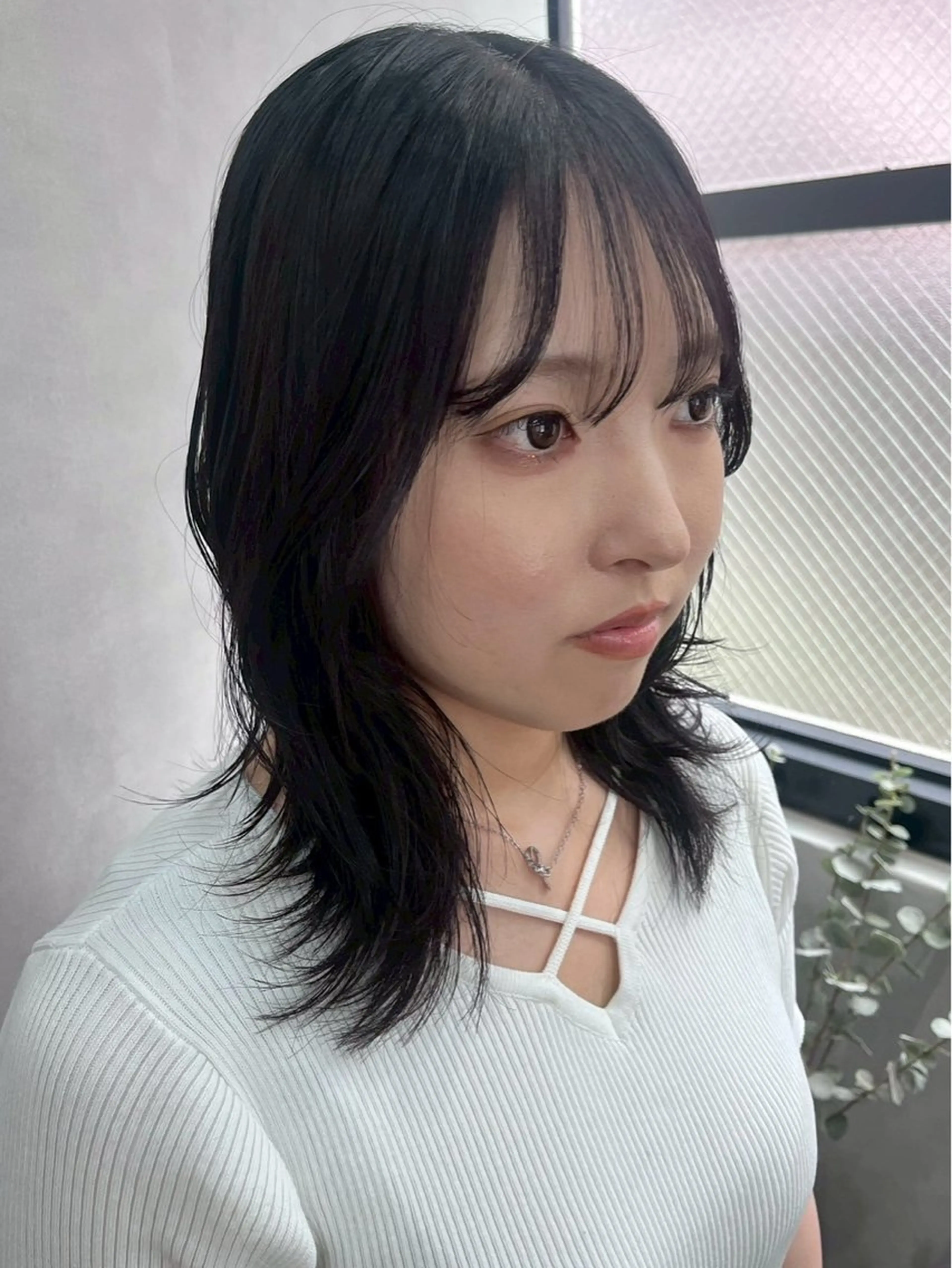 セミロング カラー カット ヘアカラー トリートメント ハイトーン/韓国風/ 艶髪/吉祥寺のヘアスタイル