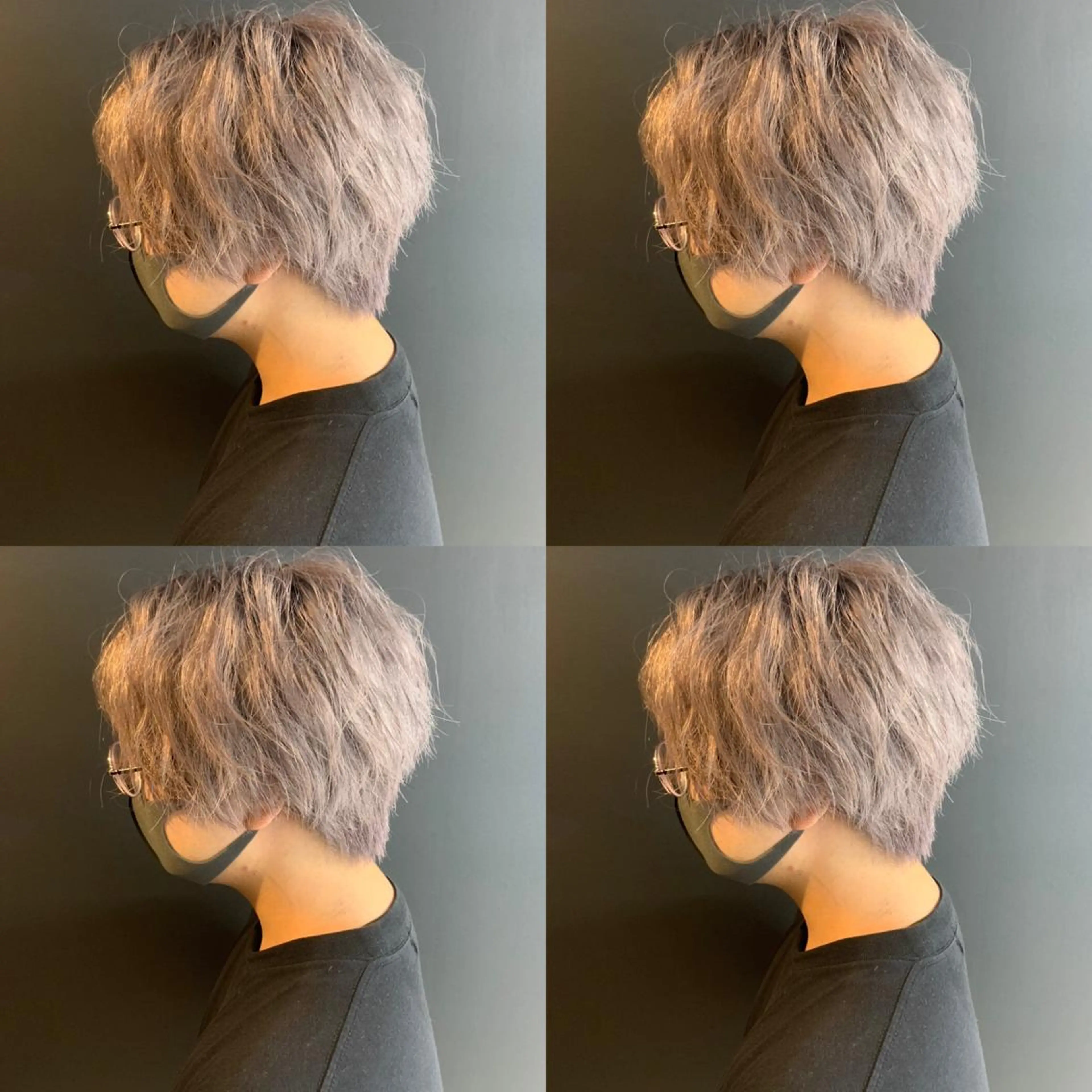 ショート カラー シルバー カット ヘアカラー トリートメント ✨髪質改善✖︎顔周り レイヤー✨ナカムラのヘアスタイル