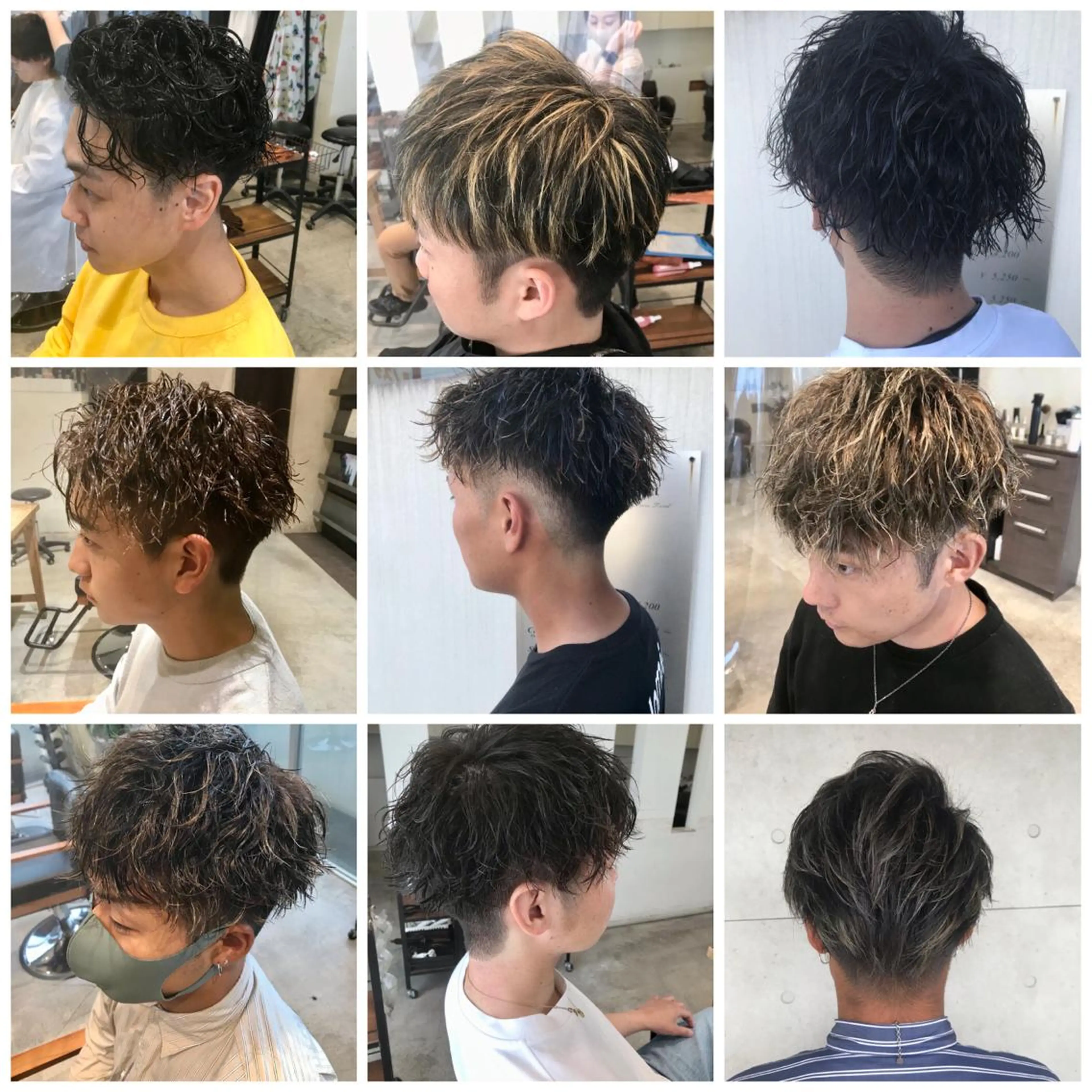 ショート カラー パーマ メンズ addict⭐️ 江川　颯也💎のヘアスタイル