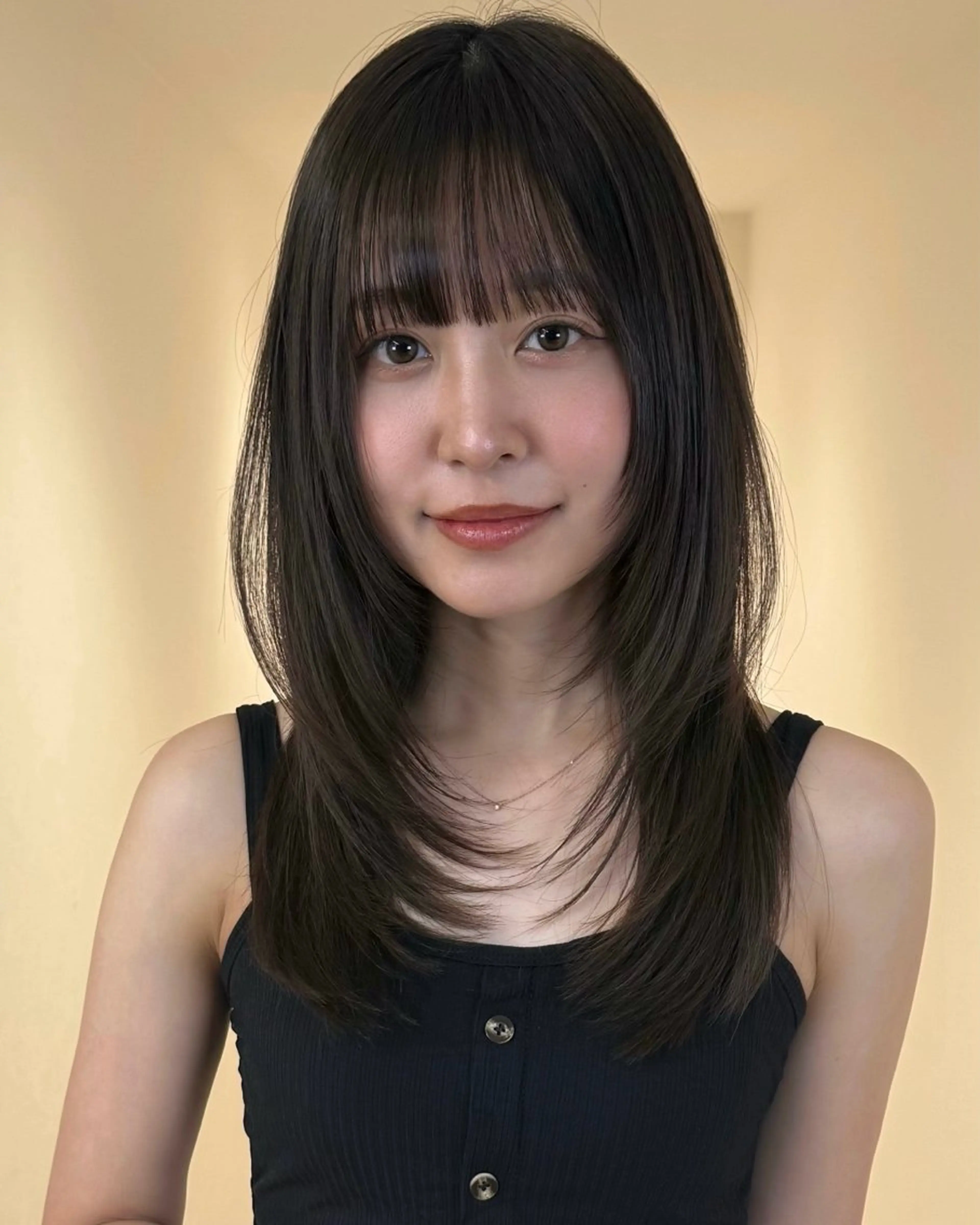 ミディアム カット ヘアカラー hiromu/ レイヤー/渋谷のヘアスタイル