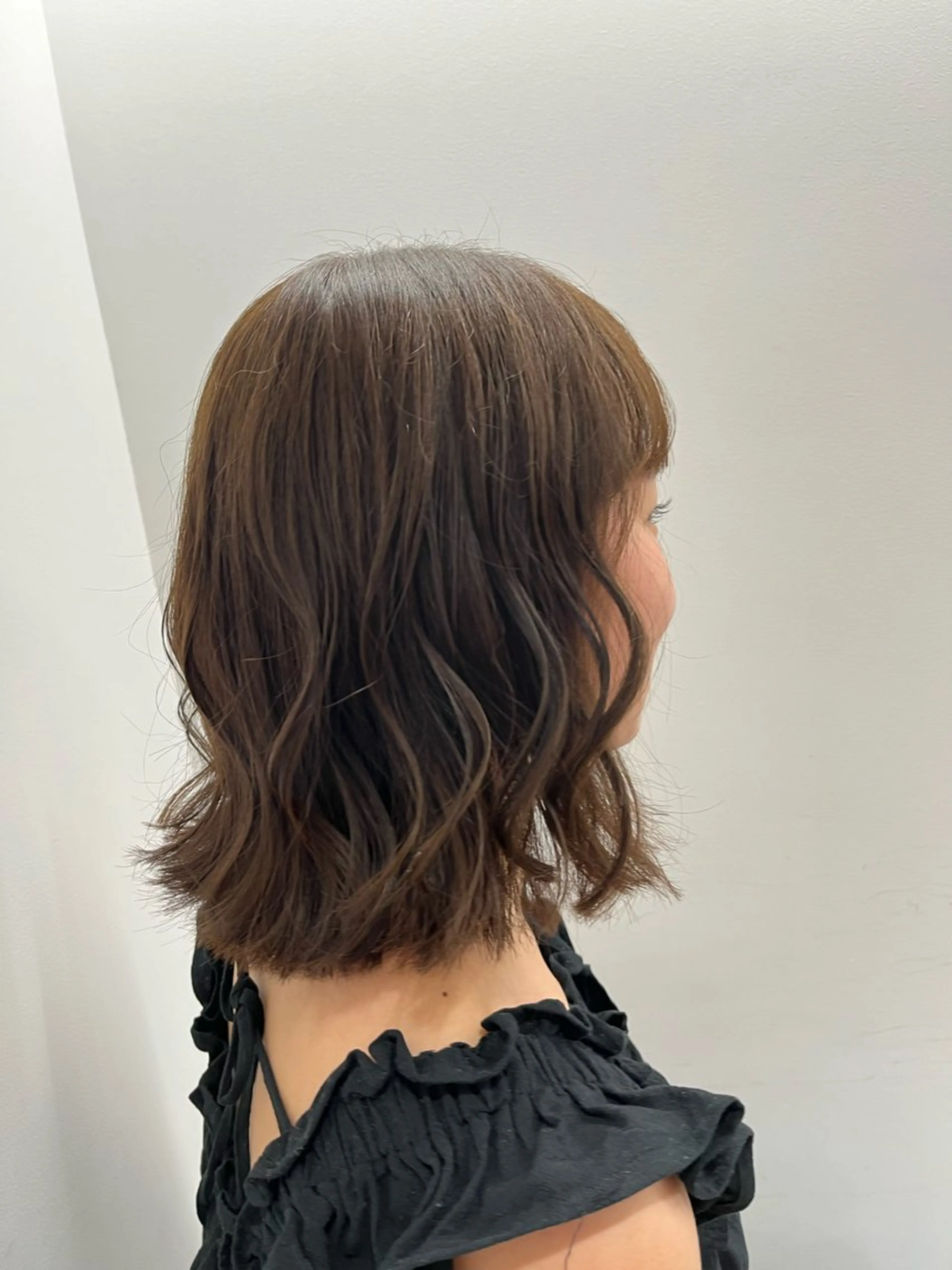 ミディアム カラー 透明感カラー 宝徳 伶奈のヘアスタイル