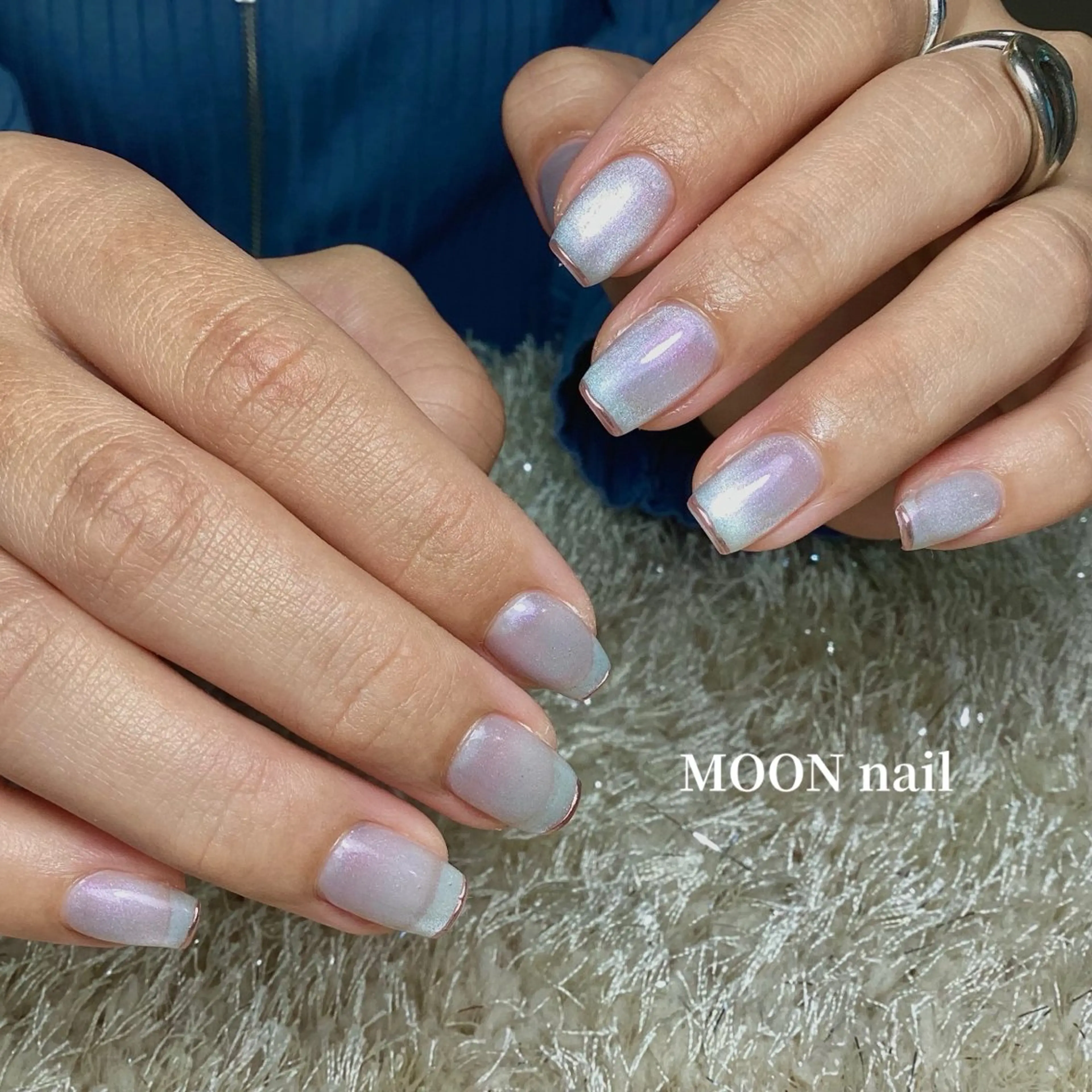 ネイル フレンチネイル ミラーネイル ハンドネイル 浦添 MOON  nailのネイルデザイン