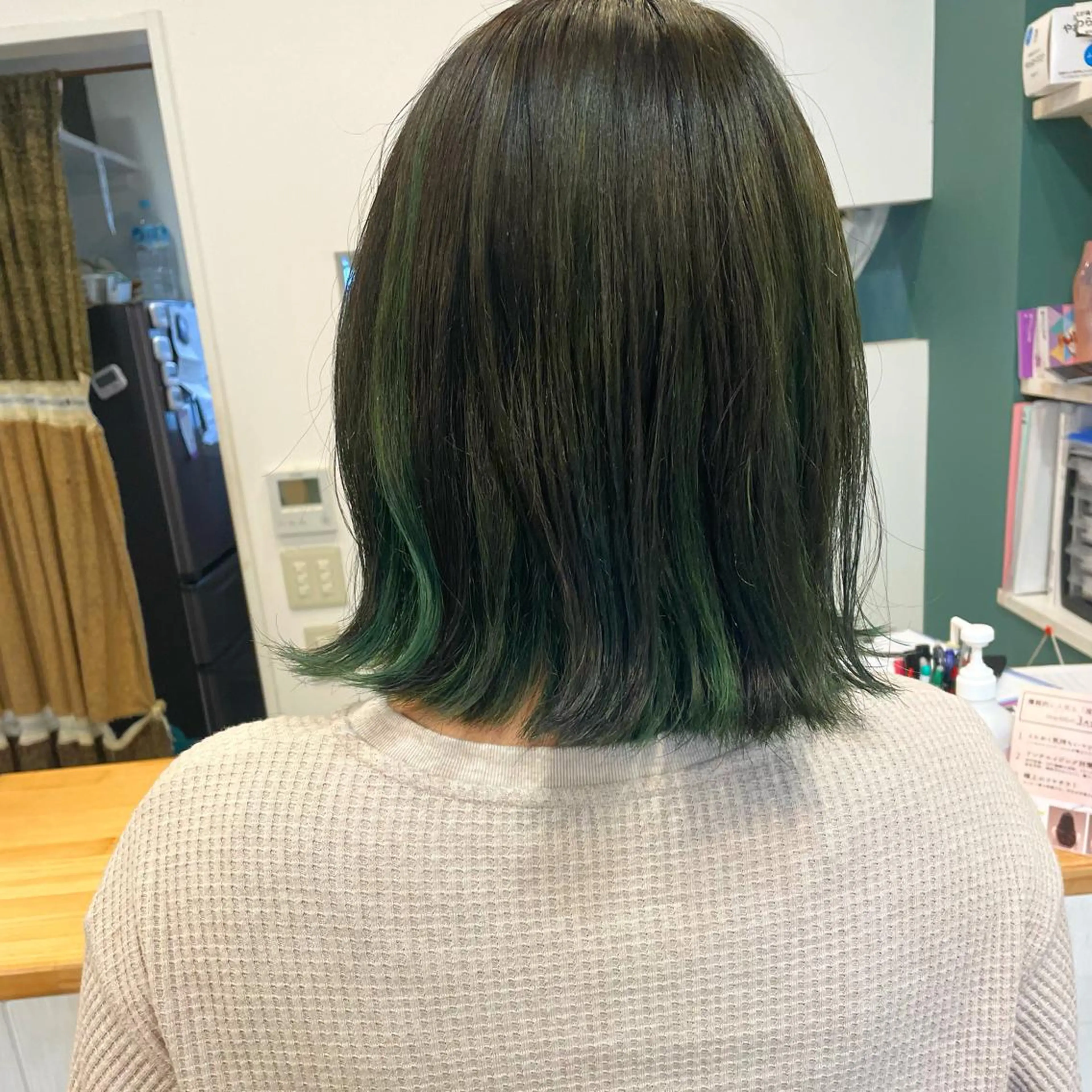 ミディアム カラー バレイヤージュ レイヤーカット カット ヘアカラー トリートメント ヘッドスパ 北九州美容室 🕊️わかな✂︎のヘアスタイル