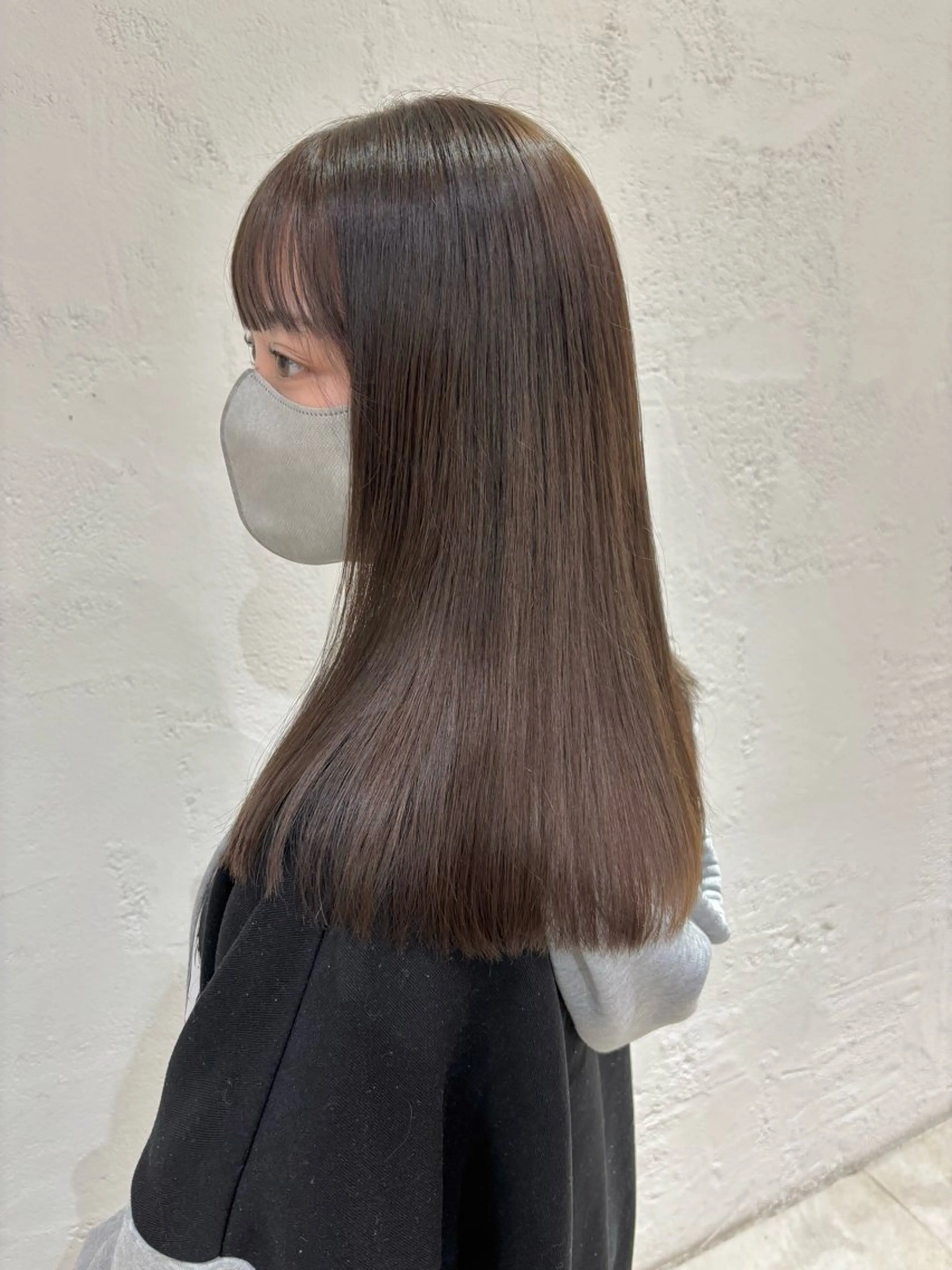 セミロング カラー ベージュカラー ヘアカラー トリートメント サソウ ユリエ🥥のヘアスタイル